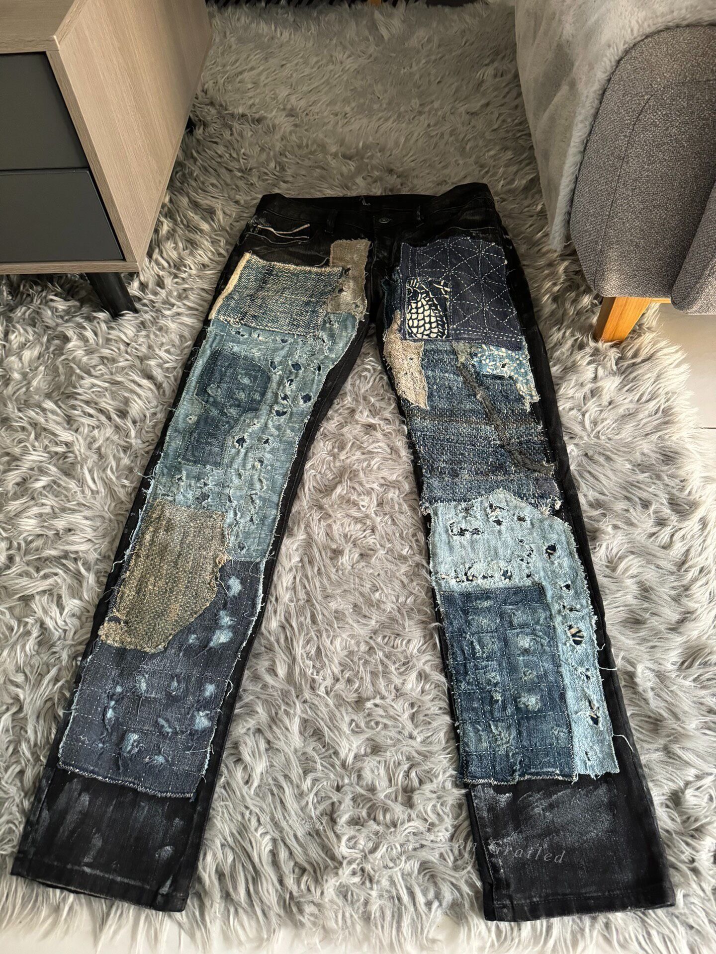 Vintage Remake Boro Ink Splatter Jeans Size US 30 / EU 46 - 1 Thumbnail