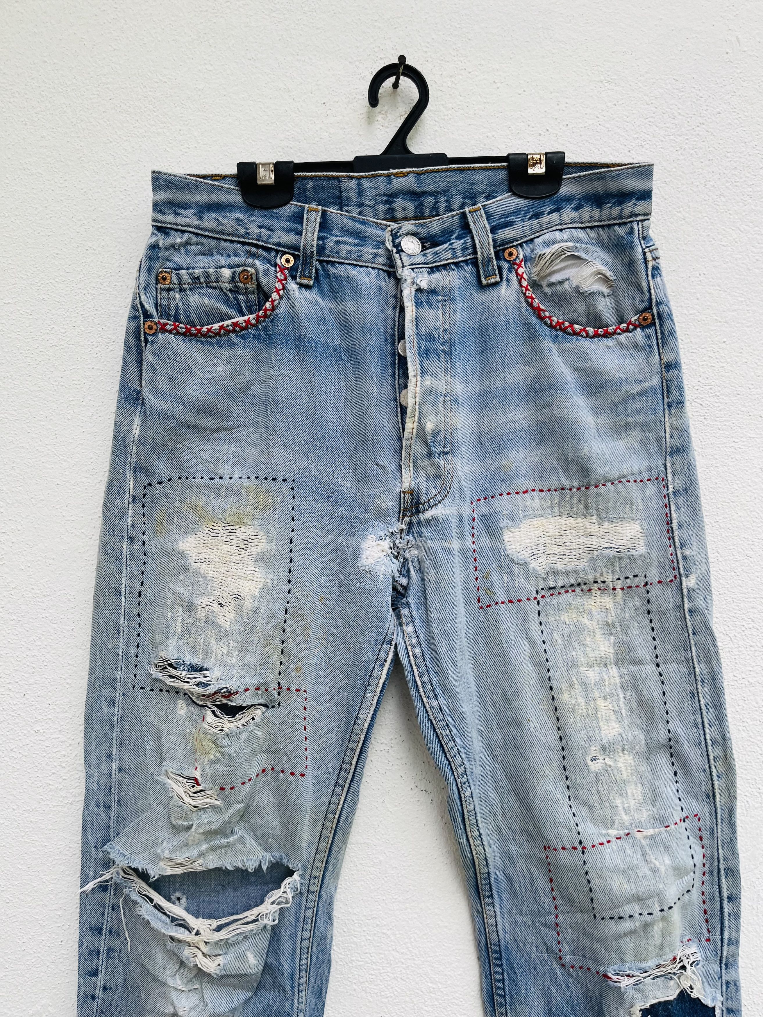 Japanese Brand × Levi's Vintage Clothing Vintage Levis Distressed Japanese Designer Style Size US 30 / EU 46 - 3 Thumbnail
