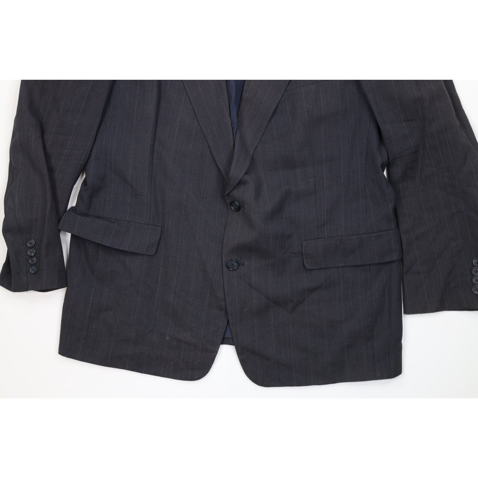 Vintage Vintage 90s Streetwear Distressed 2 Piece Suit Wedding Suit Size 44R - 5 Thumbnail