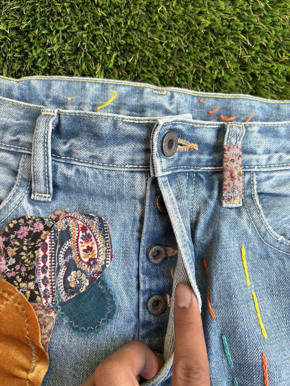Kapital Kapital Japan Denim Crazy El Paso Monkey Cisco Hippie Jeans Size US 34 / EU 50 - 4 Thumbnail