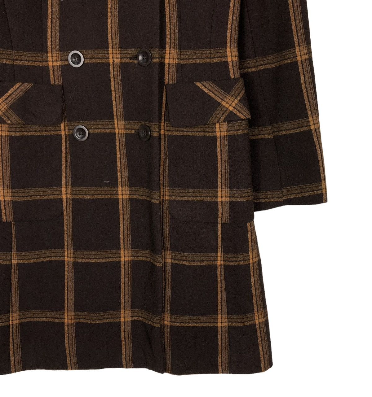 Vintage 🔥LONG JACKET WOOL SPORTMAX MADE IN ITALY TARTAN DESIGN Size M / US 6-8 / IT 42-44 - 8 Thumbnail