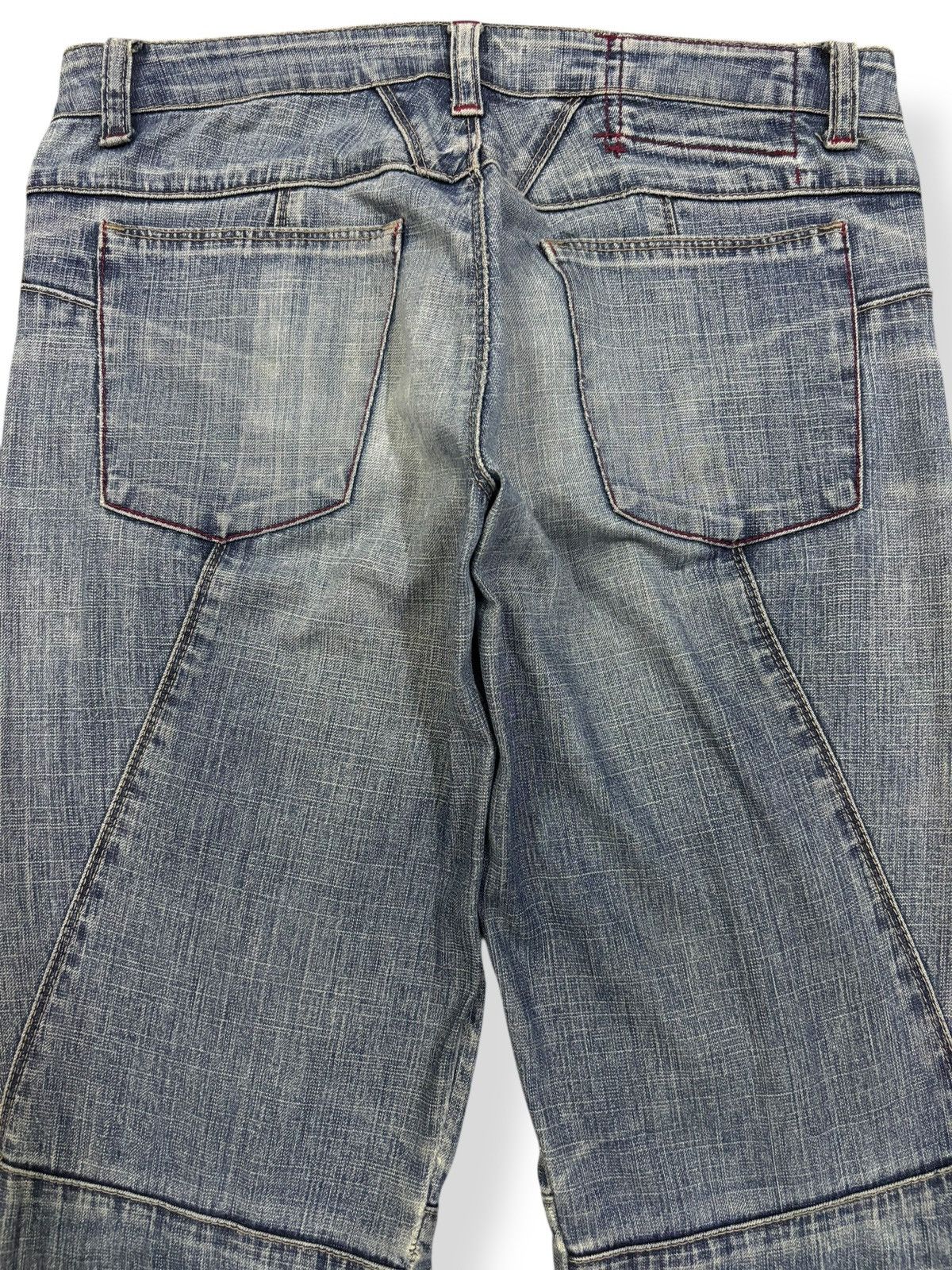 Marithe + Francois Girbaud Vintage Marithe Francois Girbaud Flare Distressed Jeans Size 29" - 10 Thumbnail