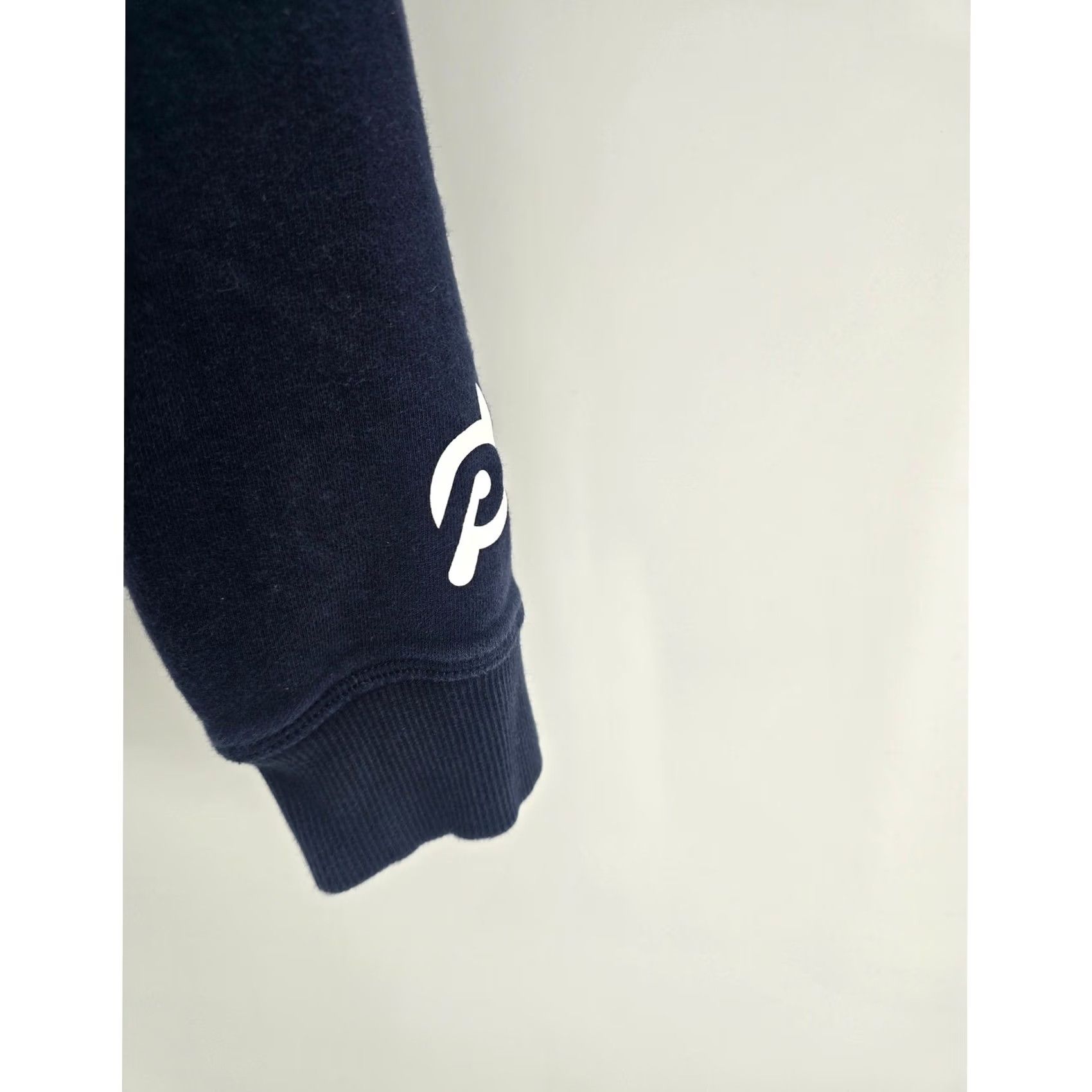 Vintage Peloton Womens Medium Navy Blue Ribbed Panel Logo Pullover Sweatshirt Size M / US 6-8 / IT 42-44 - 2 Thumbnail
