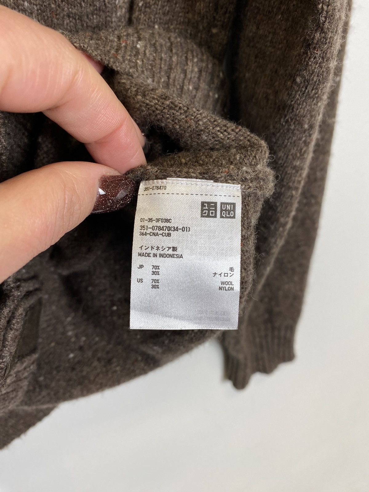 Uniqlo Uniqlo Wool/Nylon Men’s Cardigan Chunky Knit V-Neck Luxury Size US M / EU 48-50 / 2 - 5 Thumbnail