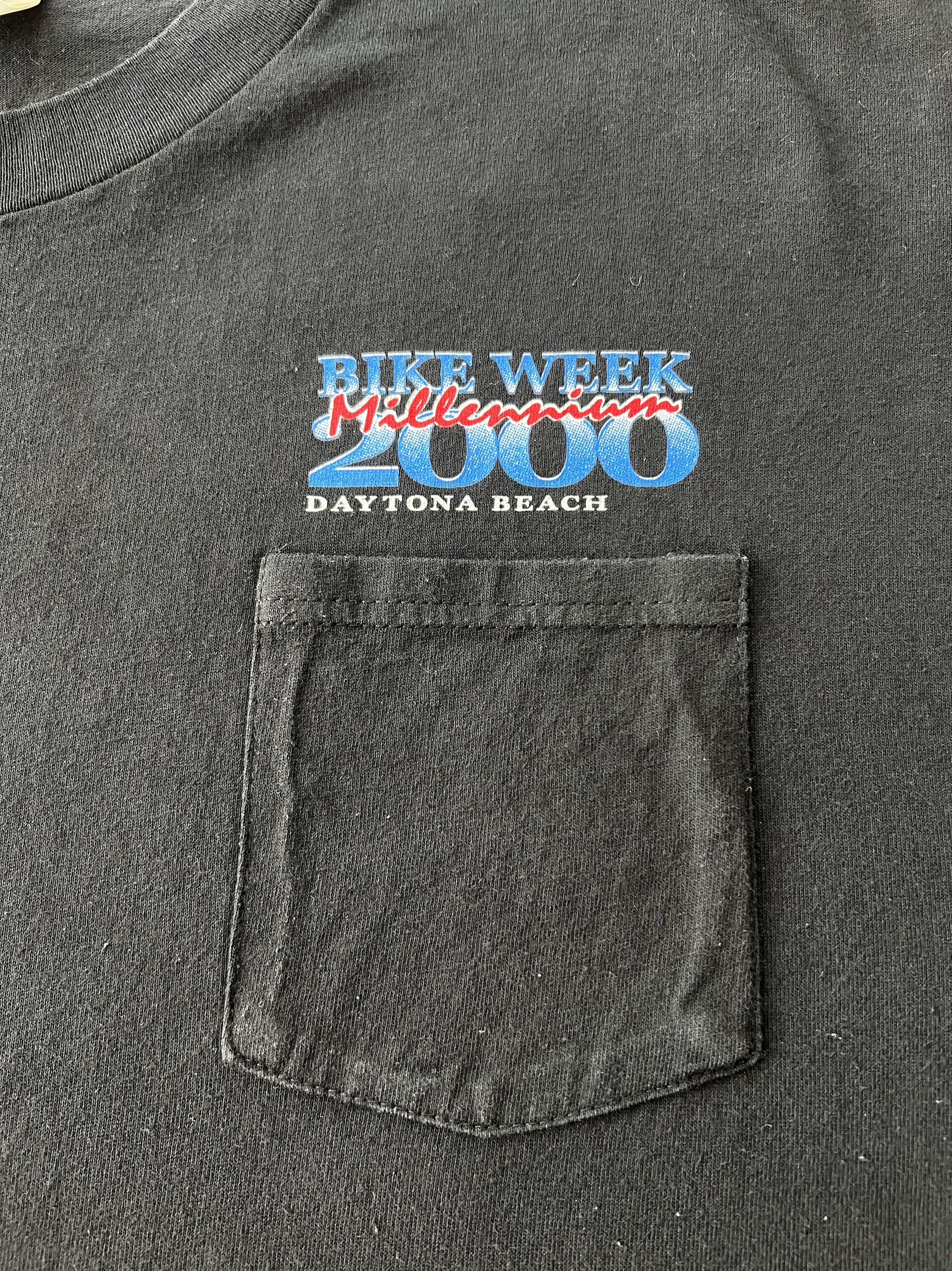Harley Davidson Vintage 2000 Bike Week Daytona Beach USA Eagle Pocket Tshirt Size US XL / EU 56 / 4 - 4 Thumbnail