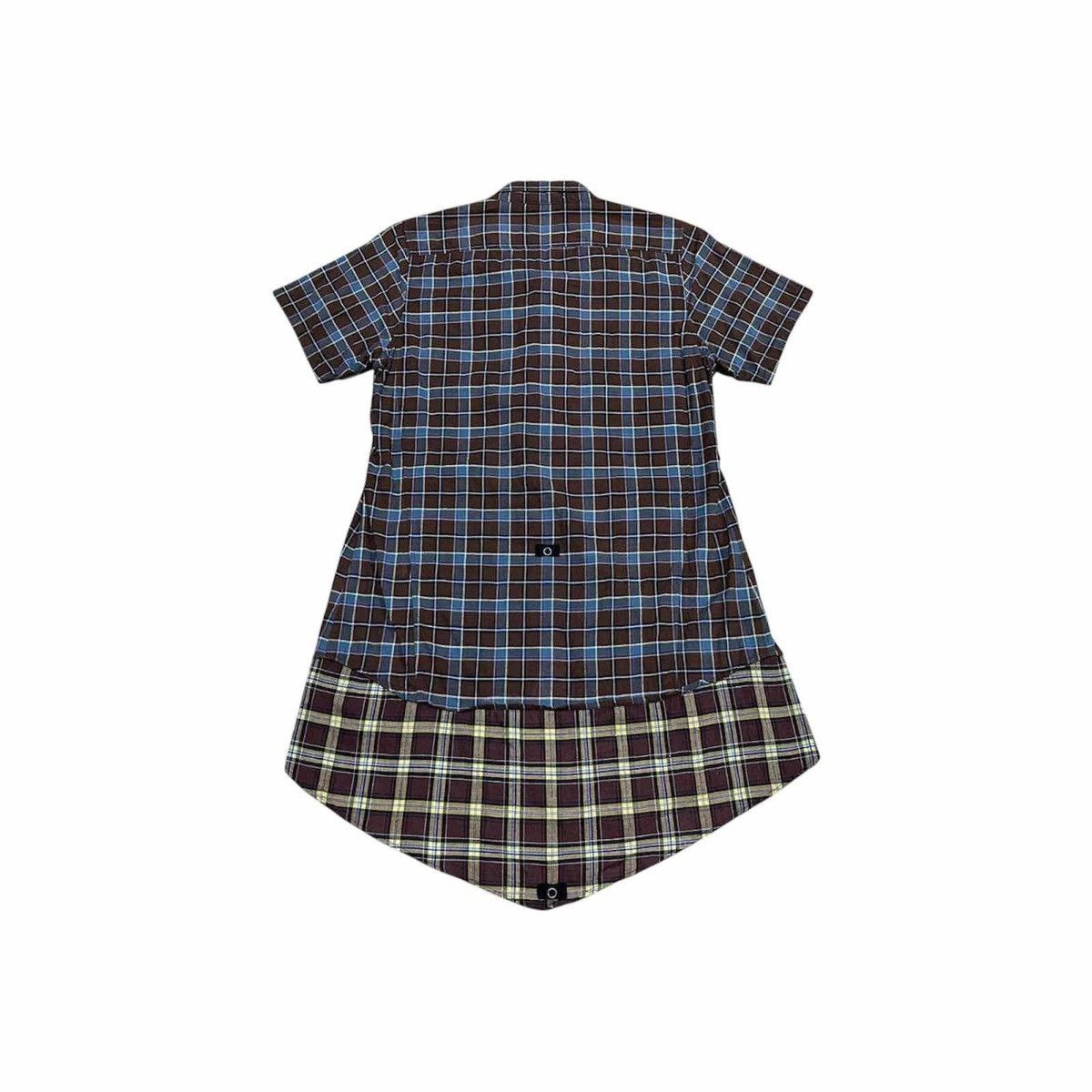 PPFM 🔥Sick Y2K PPFM Draped Asymmetric Flannel Shirt Size US L / EU 52-54 / 3 - 15 Thumbnail