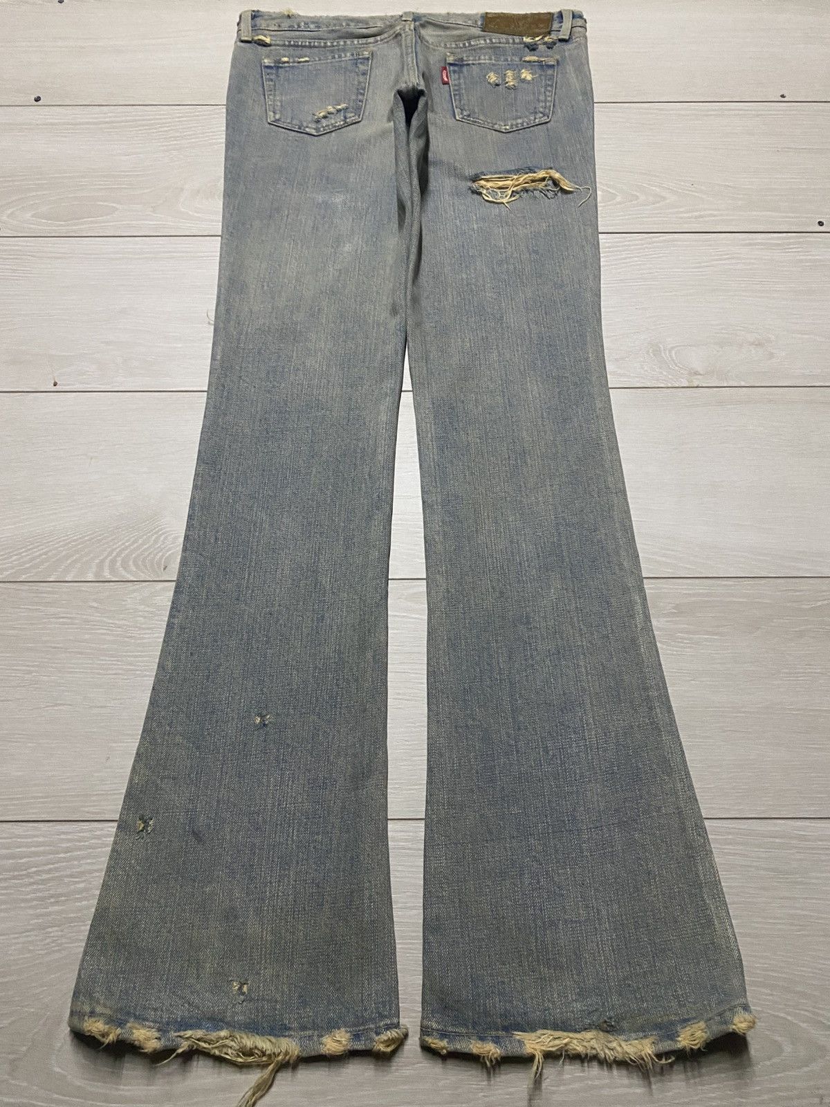 MOUSSY Vintage 2002 Moussy Mud Wash Distressed Bootcut Flare Jeans Size US 32 / EU 48 - 2 Thumbnail