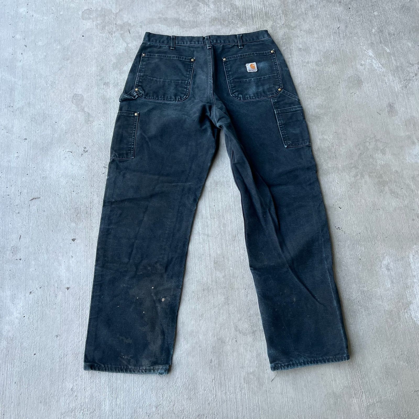 Carhartt × Vintage Carhartt faded black double knee work wear carpenter pants Size US 32 / EU 48 - 5 Thumbnail