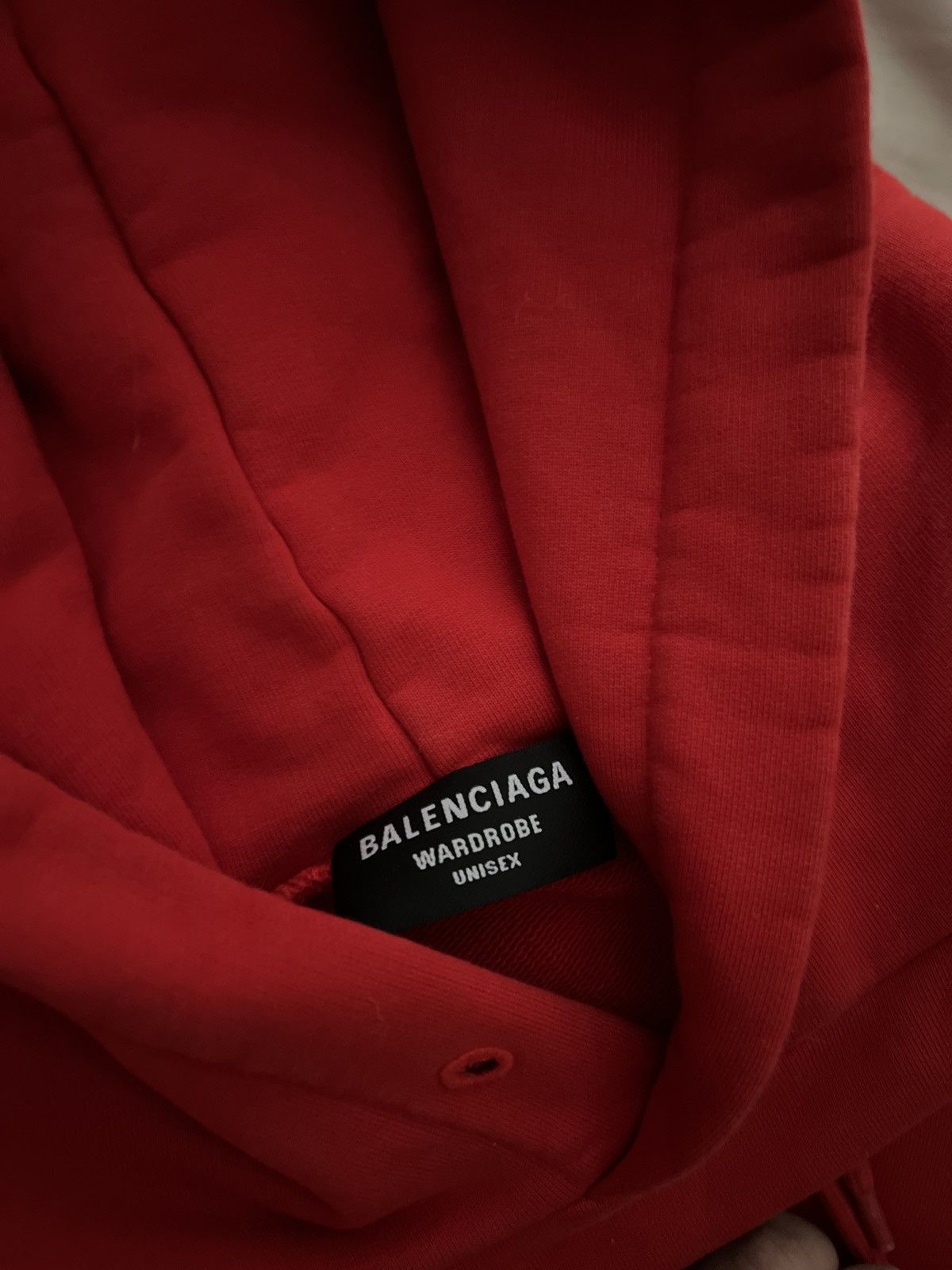 Balenciaga RED & WHITE BALENCIAGA HOODIE Size US L / EU 52-54 / 3 - 4 Thumbnail