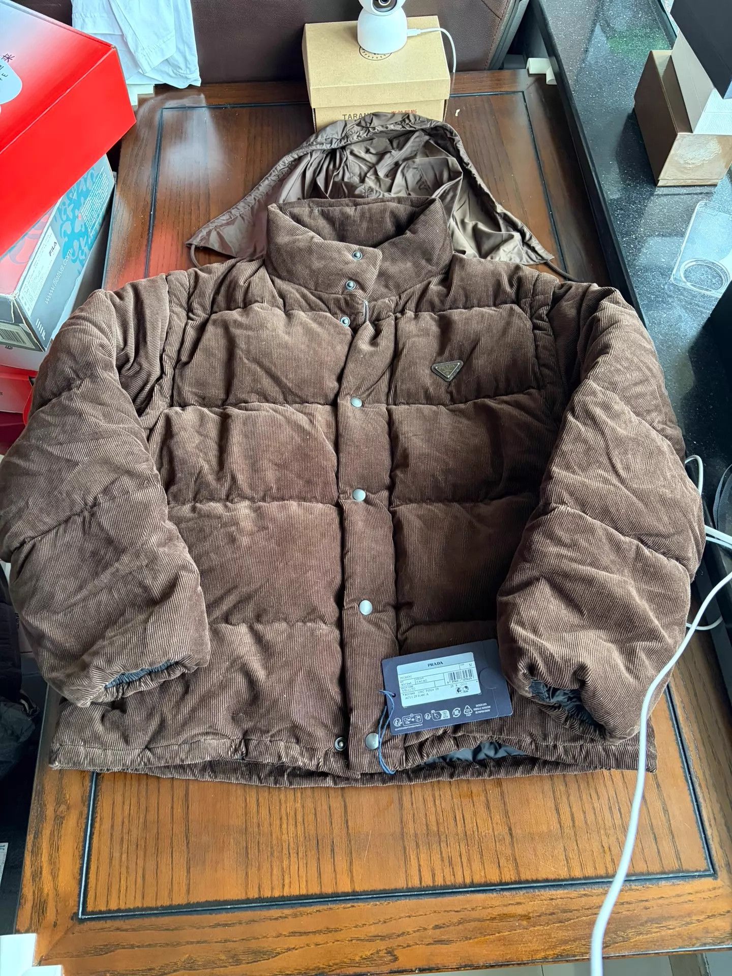 Prada Prada New Cotton Jacket Triangle Logo Coco Brown M Size US M / EU 48-50 / 2 - 1 Thumbnail