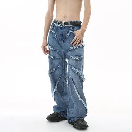 Jean Fringed Shadow Baggy Denim Jeans Size US 32 / EU 48 - 5 Thumbnail