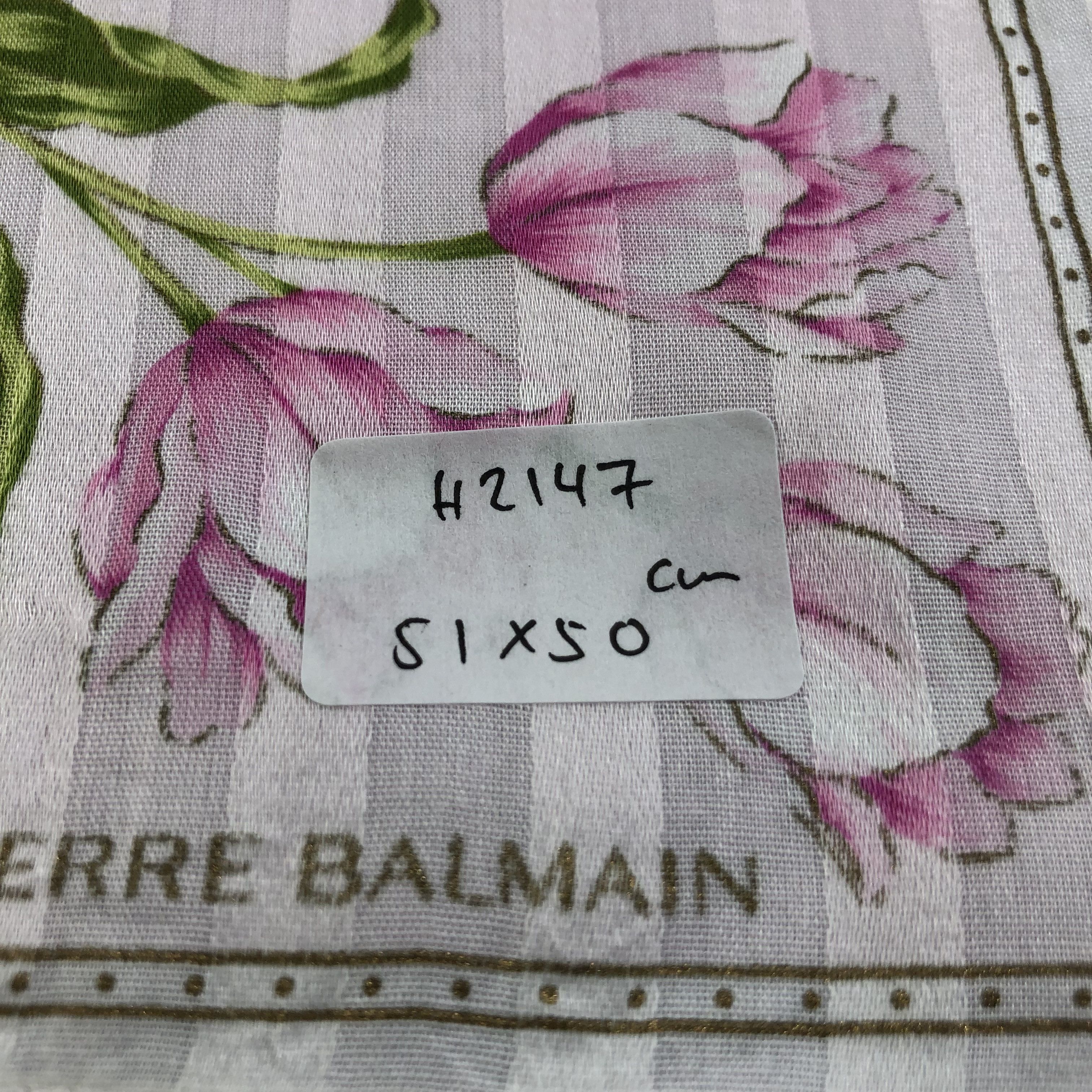 Pierre Balmain × Vintage Pierre Balmain Floral Handkerchief Neckerchief Bandana H2147 Size ONE SIZE - 8 Thumbnail