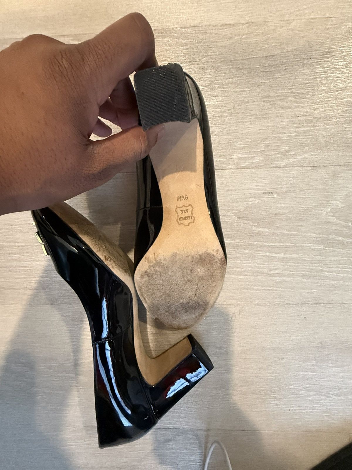 Tory Burch Tory Burch Black Patent Leather Buckle Block Heel Pumps Size US 9.5 / IT 39.5 - 7 Thumbnail