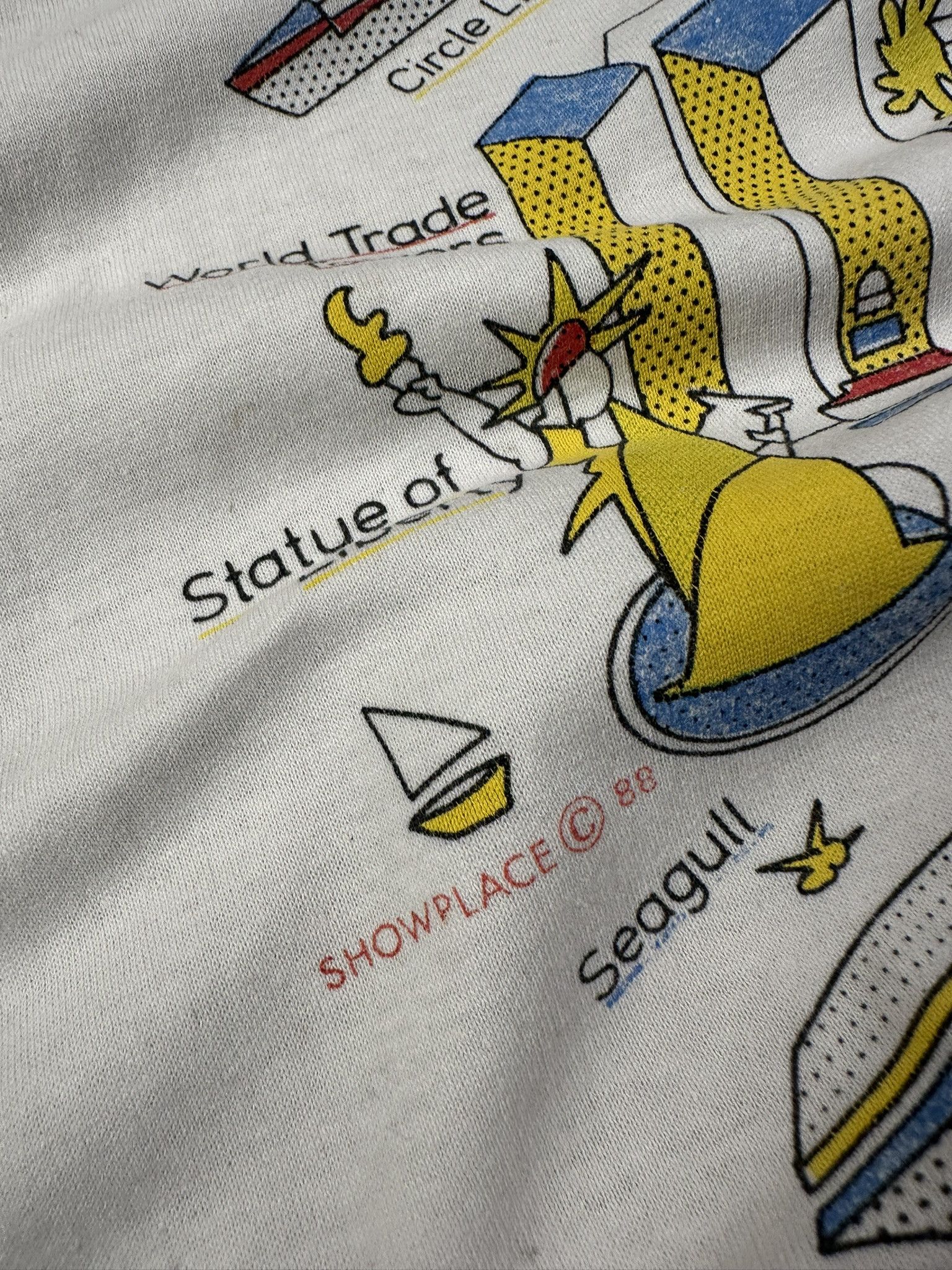 Hanes 80s Vintage New York City Map Graphic Singlestitch T-shirt Size US L / EU 52-54 / 3 - 9 Thumbnail