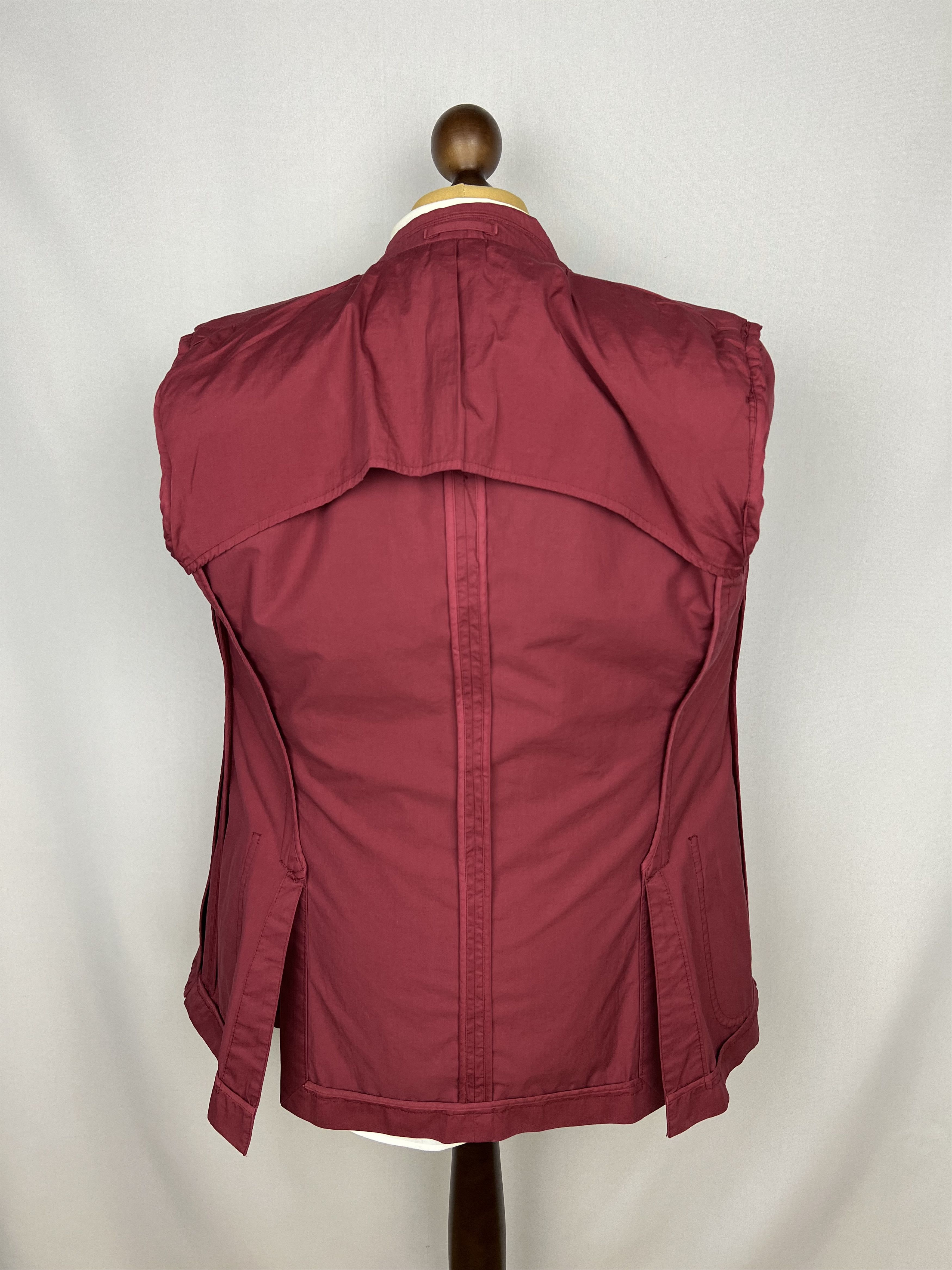 Prada Pale-Red Solid 100% Cotton Peak-Lapel Sport Coat Size 38R - 3 Thumbnail