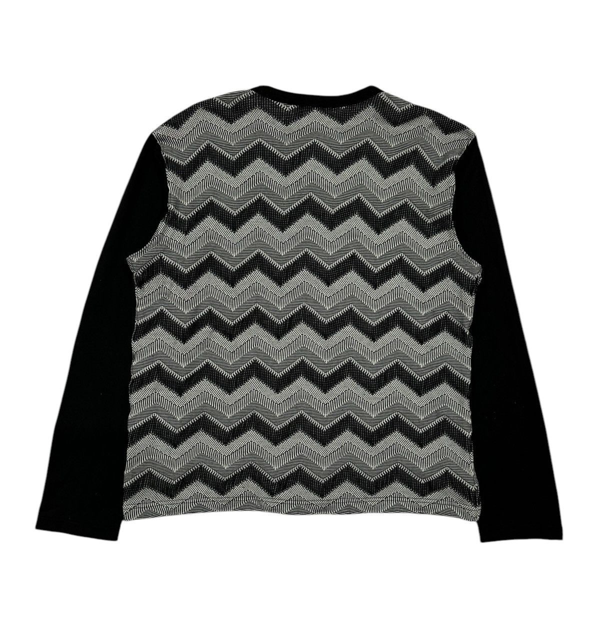 Comme des Garcons Homme × Comme des Garcons Homme Plus AD2016 Comme Des Garcons Hybrid Geometry Striped L/S Tee Size US M / EU 48-50 / 2 - 2 Thumbnail