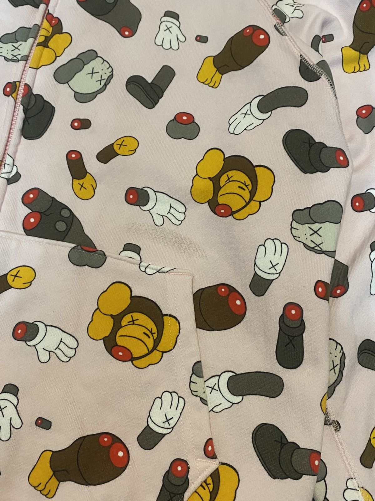 Bape Bape X Kaws Distress Baby Milo Slaughter Full Zip Hoodie Size US S / EU 44-46 / 1 - 14 Thumbnail