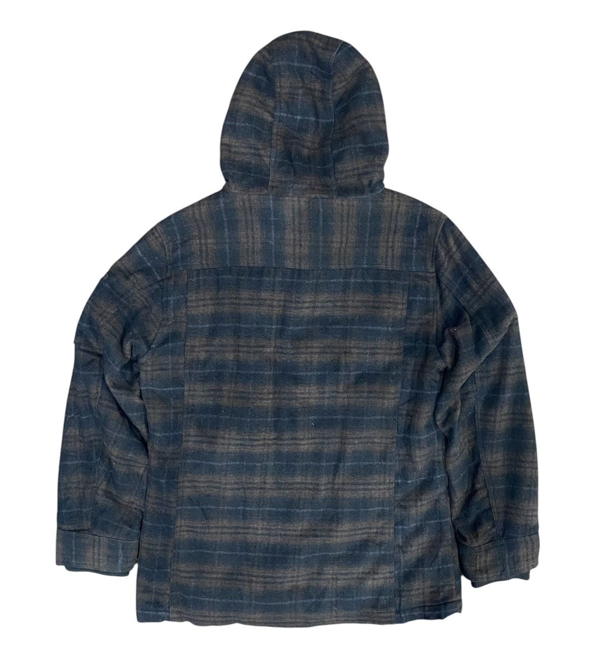 Japanese Brand Vintage CREATE BAREFOOT Plaid Wool Hoodie Jacket Size US XL / EU 56 / 4 - 4 Thumbnail