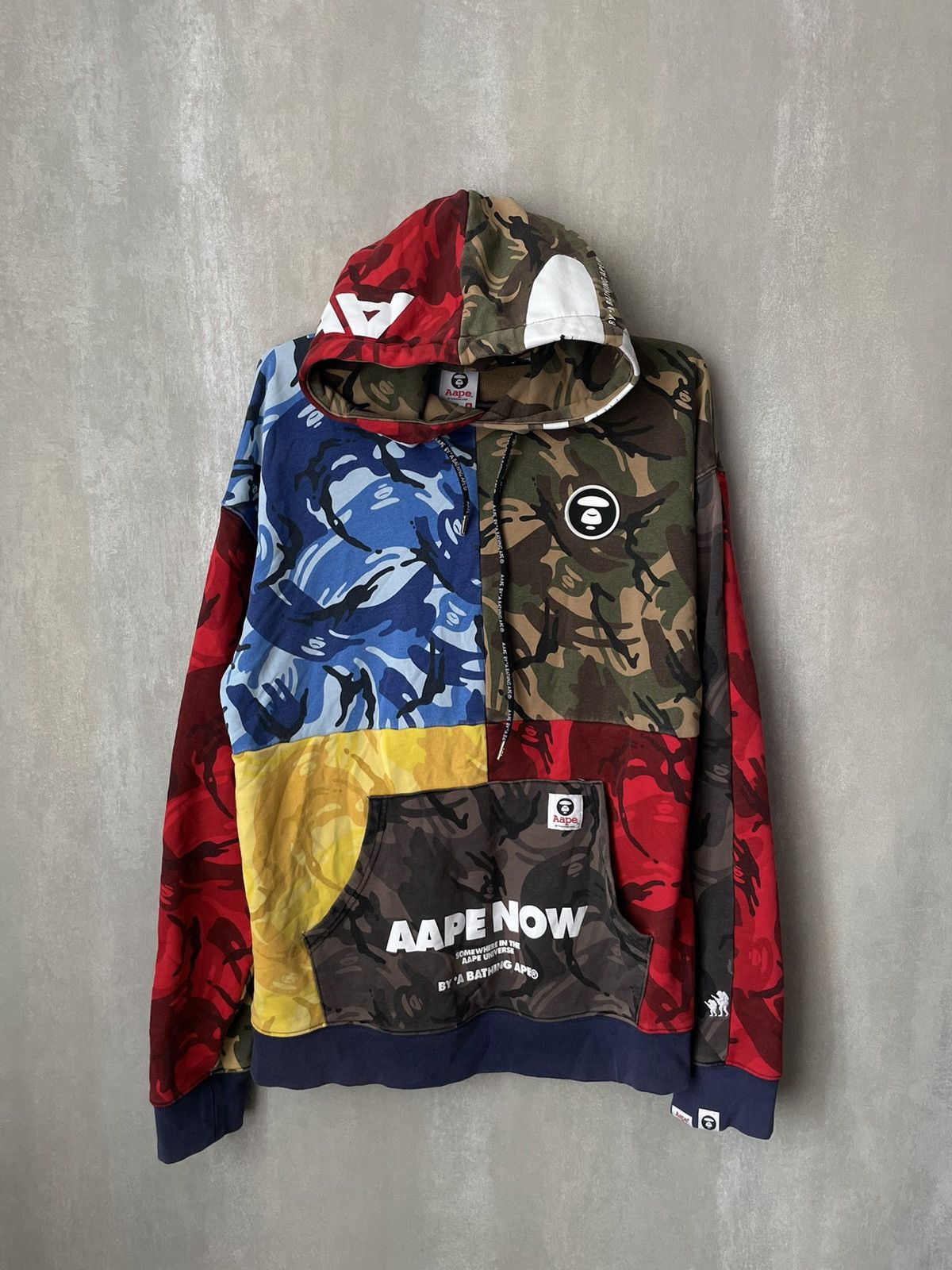 Aape Ape Head Patchwork Hoodie