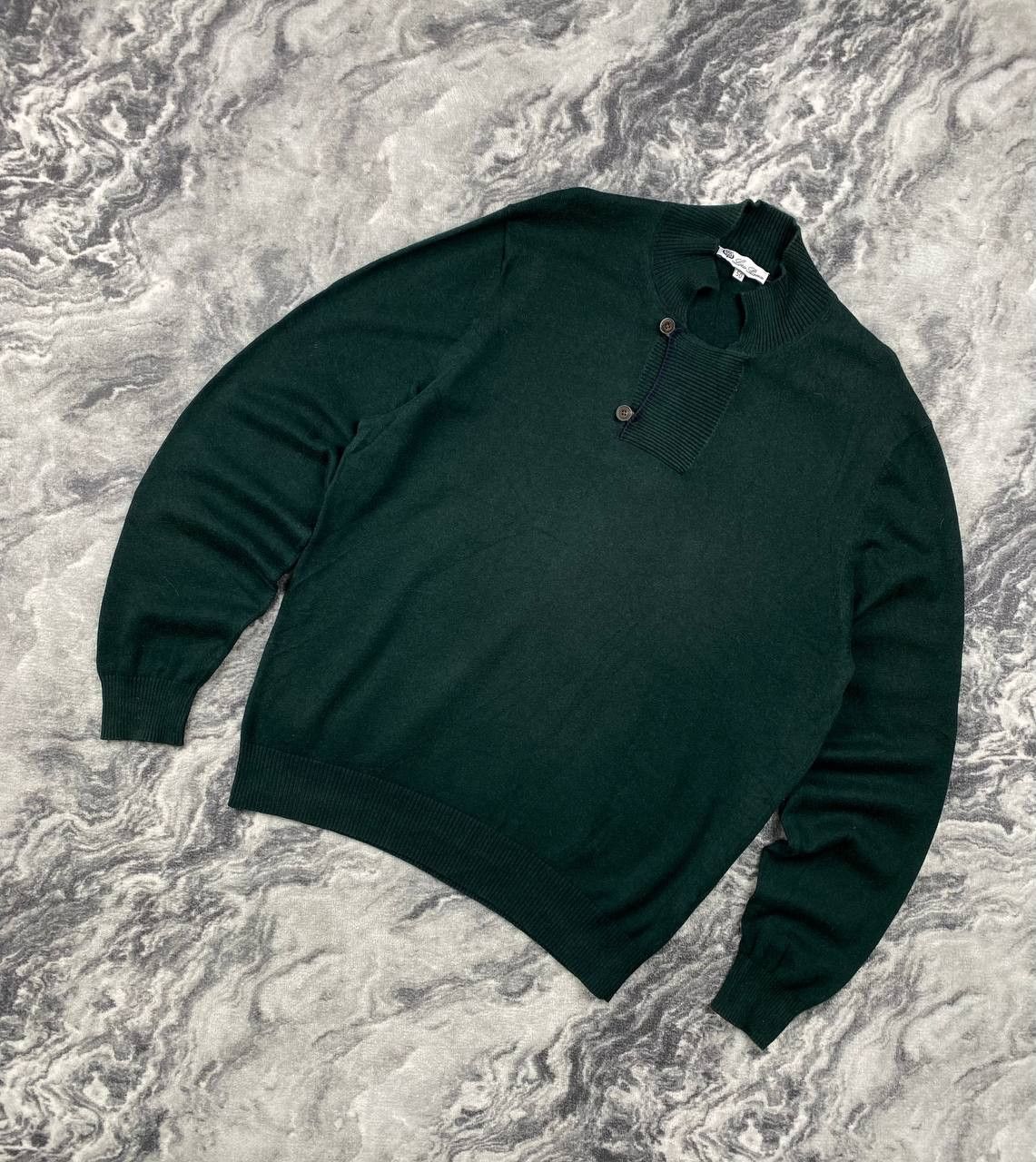 Loro Piana Vintage Loro Piana Knit Wool Lana Sweater 1/4 button Men Size US M / EU 48-50 / 2 - 1 Thumbnail