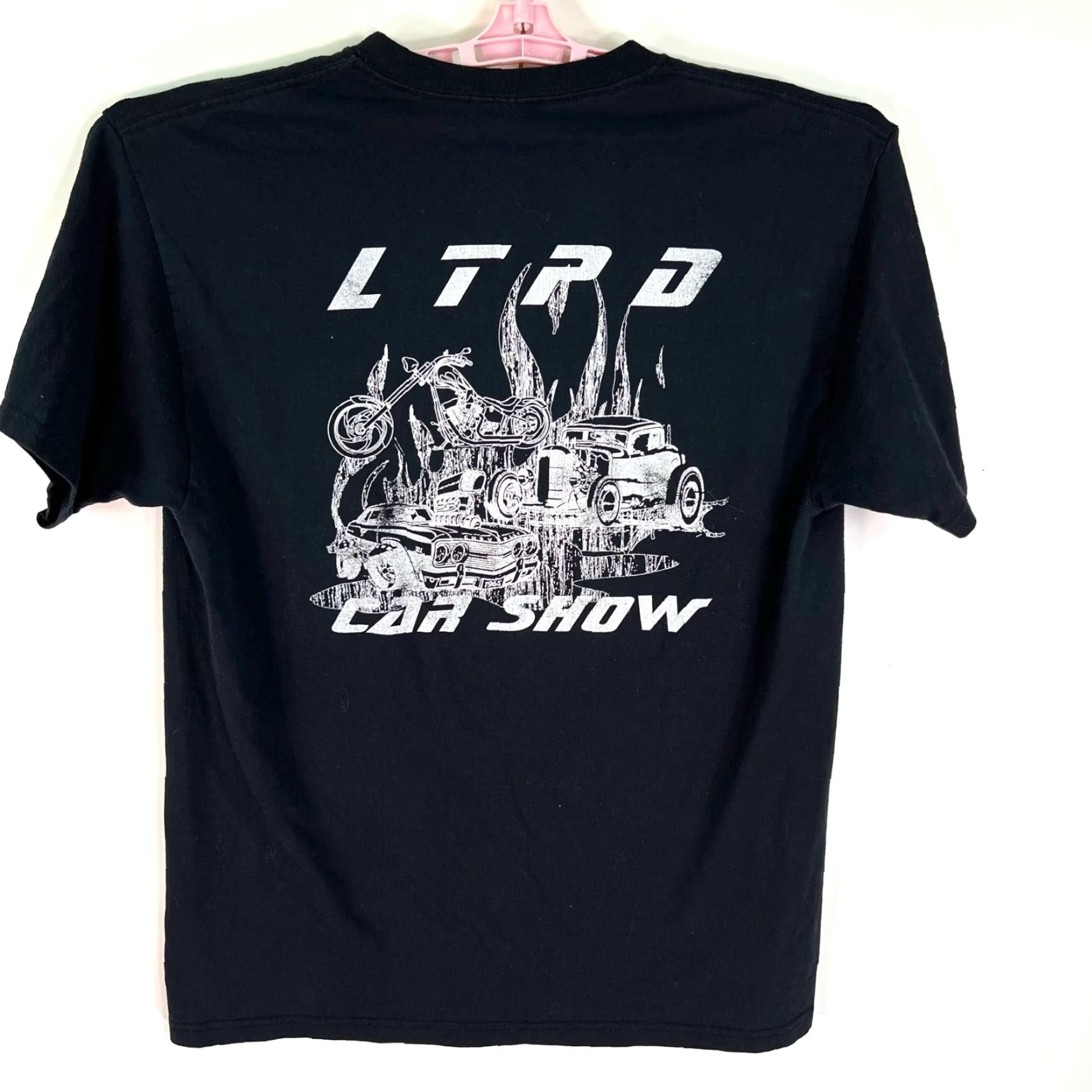 Jerzees JERZEES Car Show T-Shirt Adult Large Black Short Sleeve Crew Neck 2 Sided Graphics Mens Size US L / EU 52-54 / 3 - 4 Thumbnail