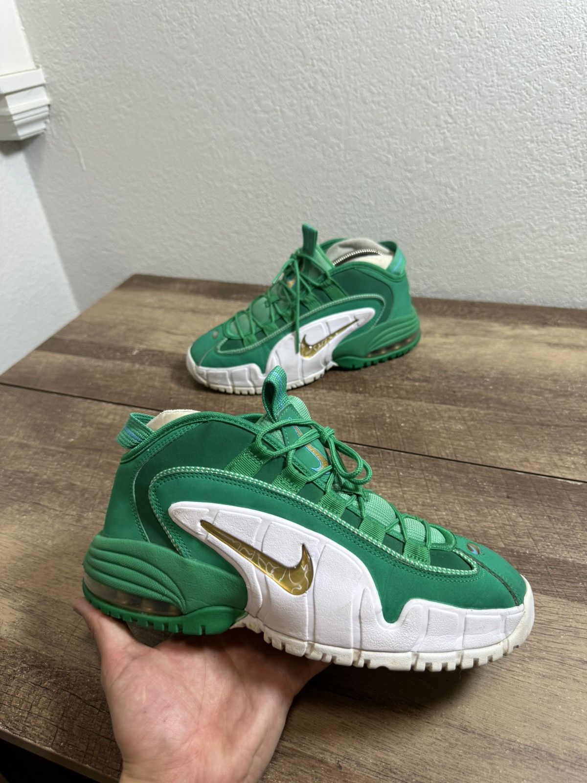 Nike Nike Air Max Penny 1 Mens Size 7Y Green White Basketball Size US 7 / EU 40 - 1 Thumbnail