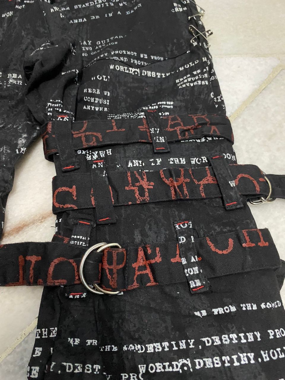 Japanese Brand VINTAGE H.ANARCHY FULL PRINT BONDAGE PUNK PANTS RARE Size US 28 / EU 44 - 8 Thumbnail