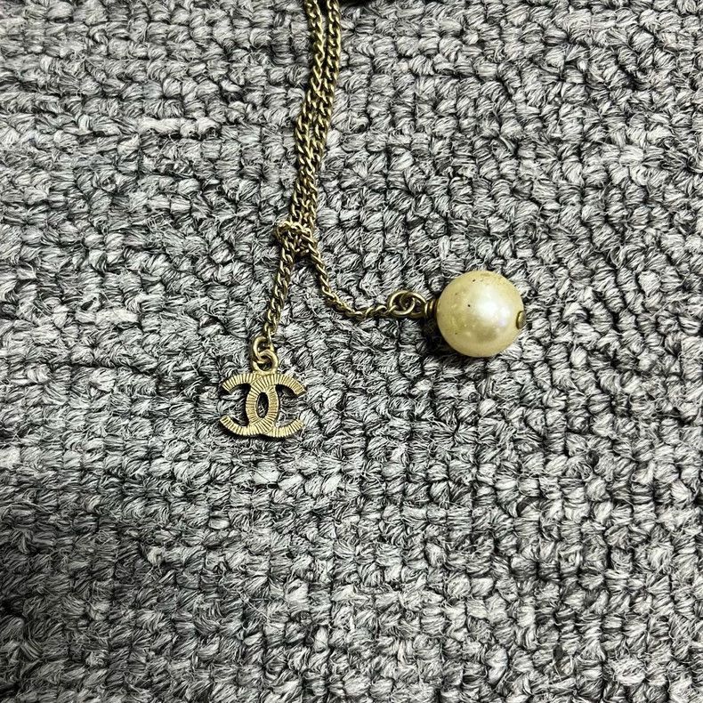 Chanel Chanel Black White Pearl Chain Necklace Size ONE SIZE - 3 Thumbnail