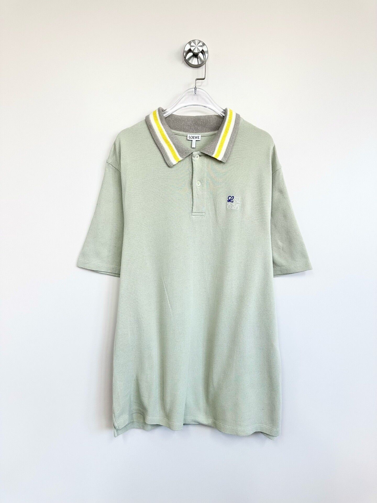 Loewe Loewe Light Gray Embroidered Logo Polo Size US L / EU 52-54 / 3 - 1 Thumbnail
