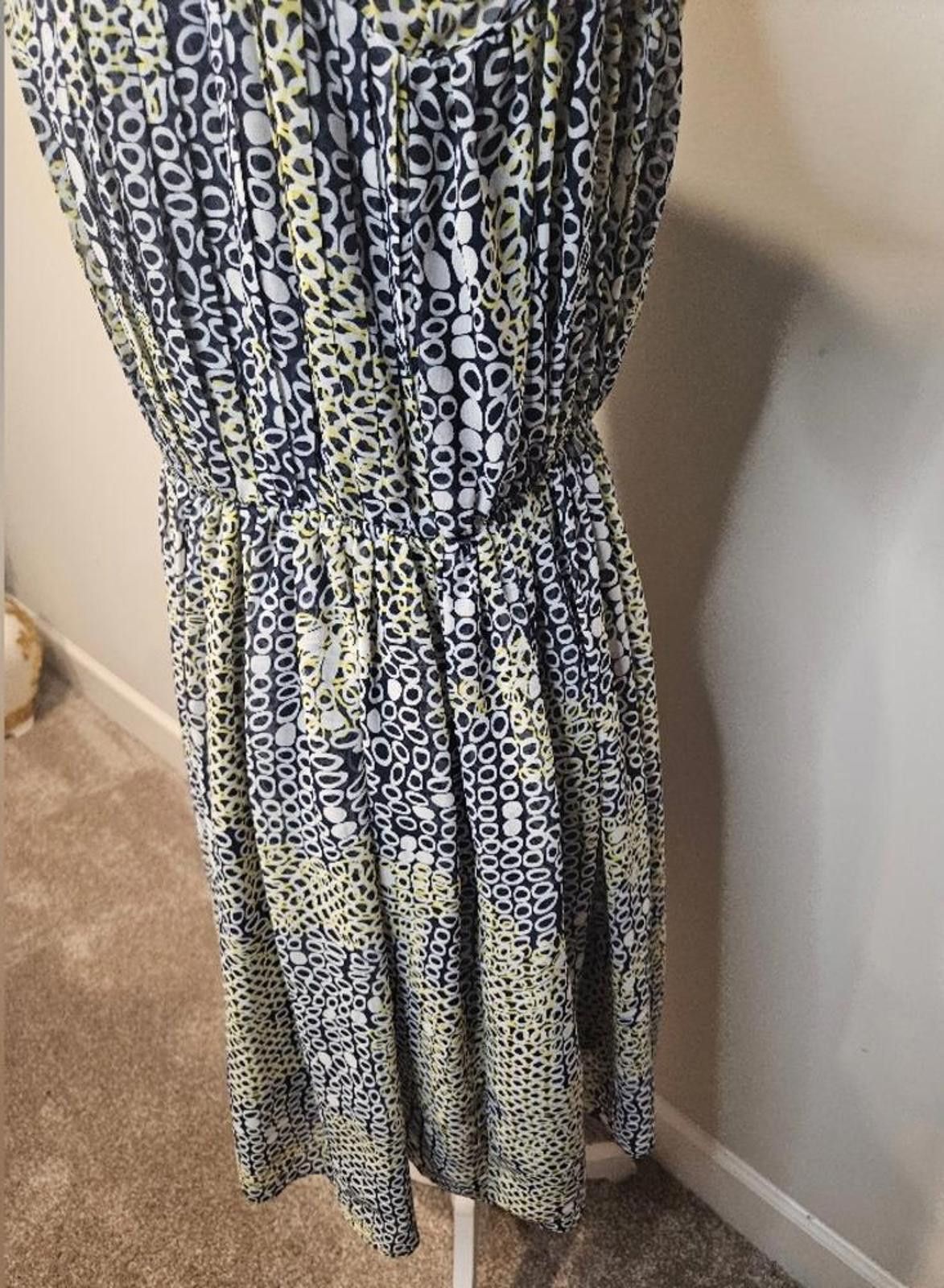 Designer Gabby Skye Abstract Print Sleeveless Dress #282 Size M / US 6-8 / IT 42-44 - 4 Thumbnail