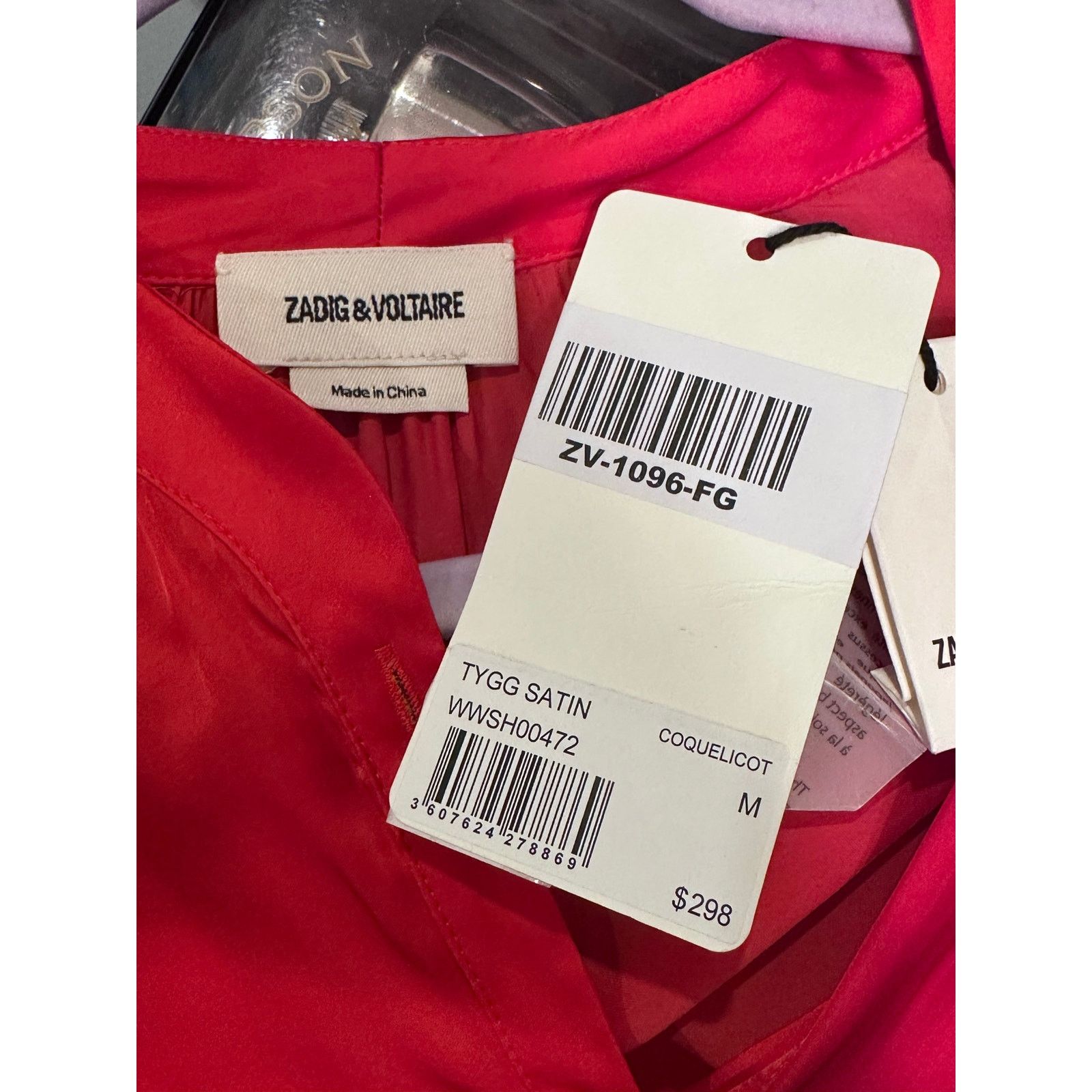 Zadig & Voltaire Zadig & Voltaire Tygg Satin Button Front Blouse Red M Size M / US 6-8 / IT 42-44 - 16 Thumbnail