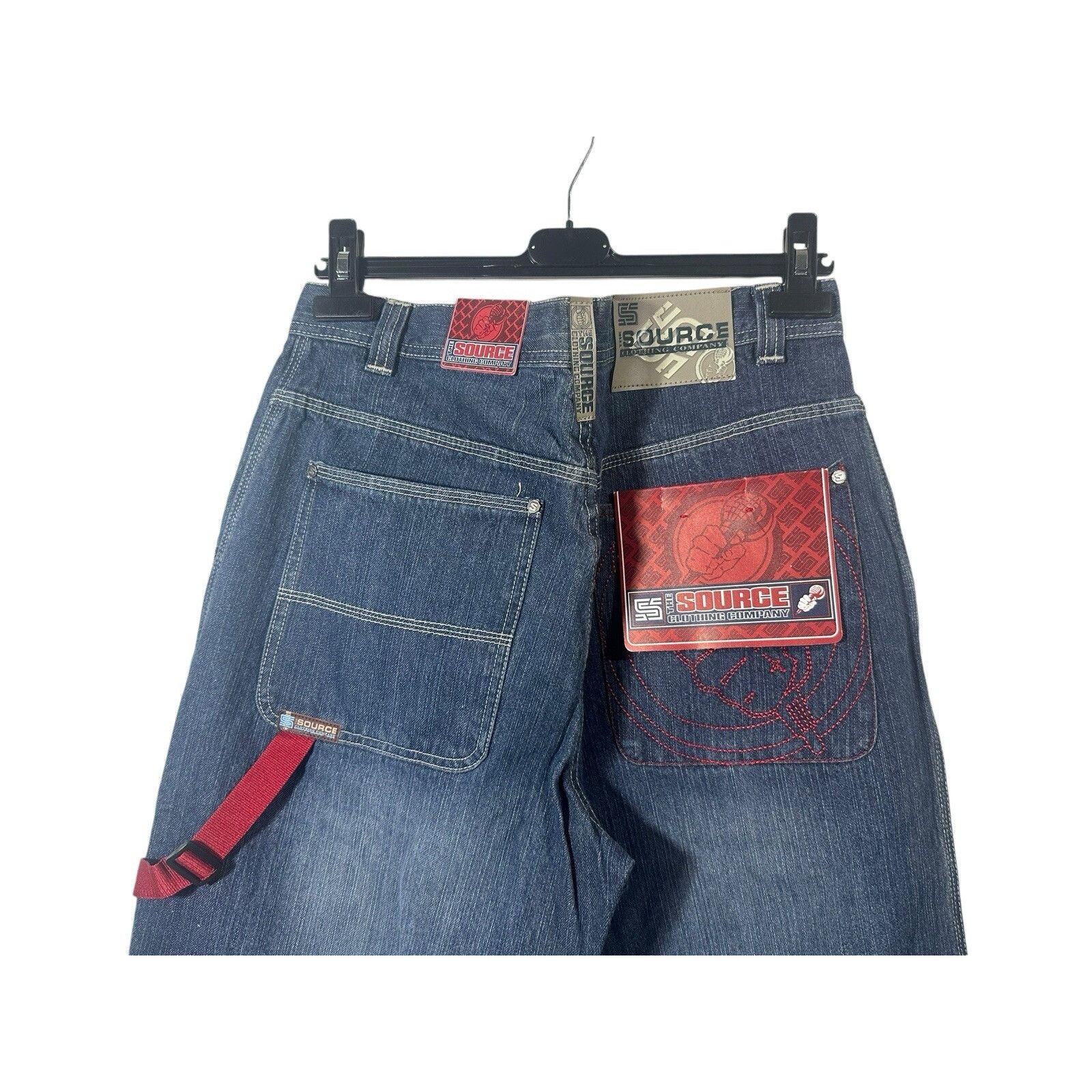 Other Vintage The Source Y2K Wide Leg Denim Cargo Hip Hop Size US 34 / EU 50 - 4 Thumbnail
