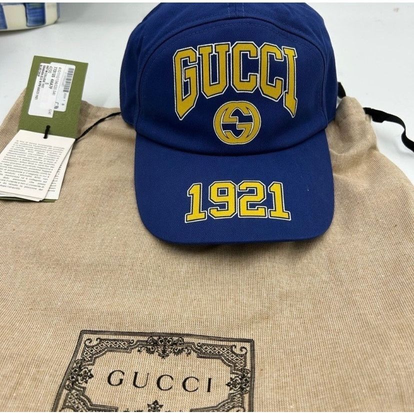Gucci Gucci GG blue/yellow baseball hat size small adjustable Size ONE SIZE - 2 Thumbnail