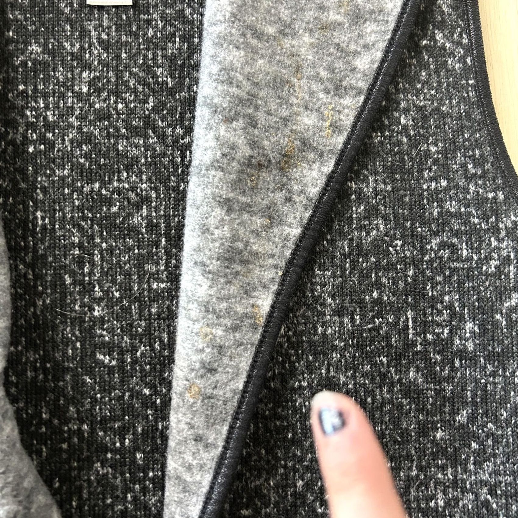 Vintage Chico's Zenergy Sweater Vest Womens 0 Gray Open Front Shawl Collar Pockets Knit Vest Size XS / US 0-2 / IT 36-38 - 3 Thumbnail