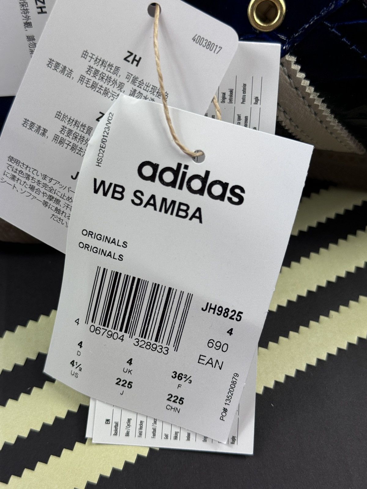 Adidas × Wales Bonner ADIDAS SAMBA NAVY CROC SNEAKERS Size US 4.5 / IT 34.5 - 12 Thumbnail