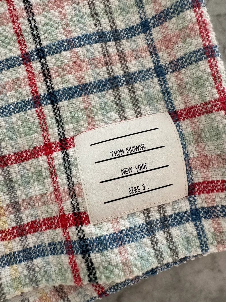 Thom Browne Thom Browne Grain pattern mid-waist tied in straight jeans Size US 27 - 4 Thumbnail