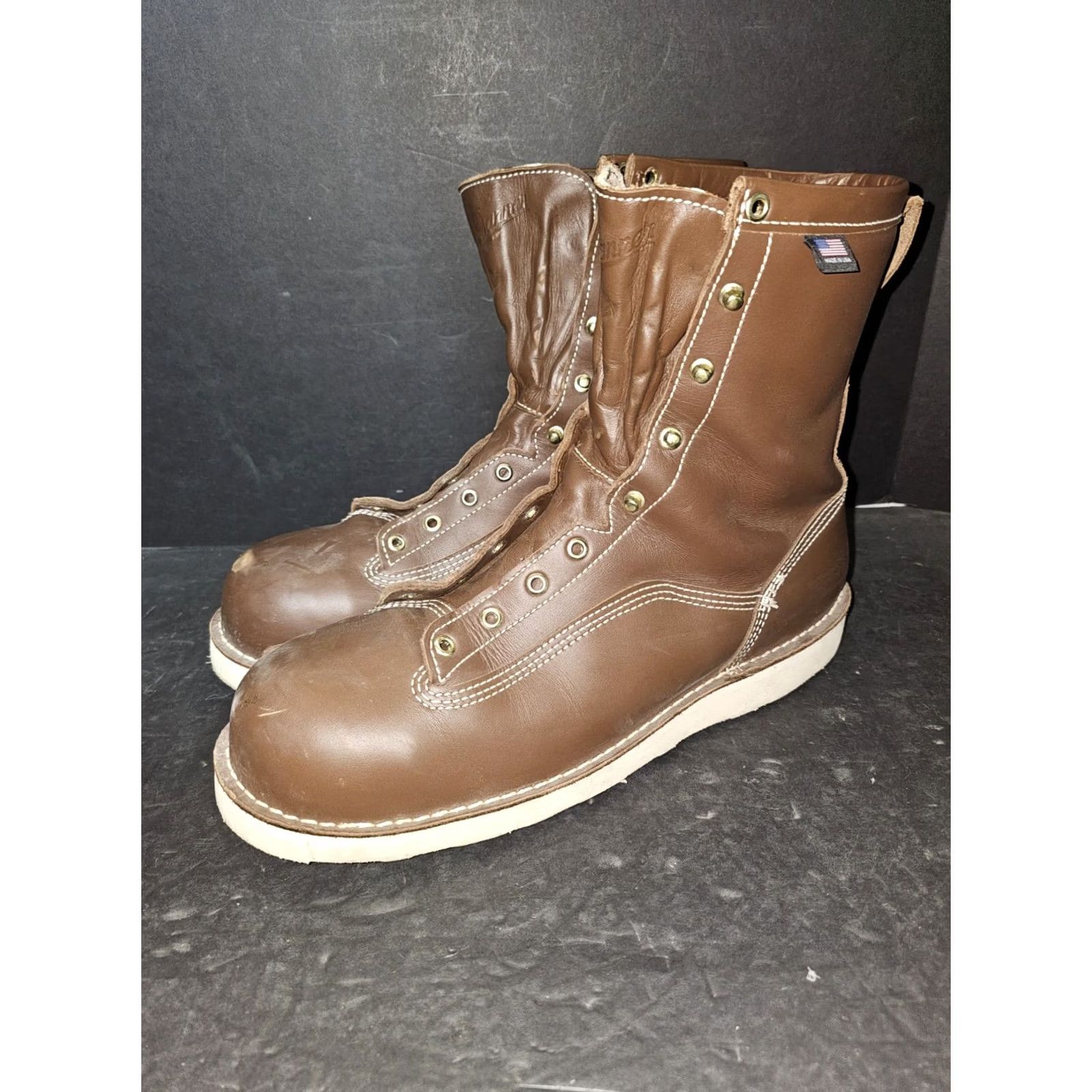 Danner Danner Signature 8" Power Foreman NMT Composite Toe Waterproof Work Boot Size 14 Mens Boots Brown Leather Waterproof Work Boot Size US 14 / EU 47 - 2 Thumbnail