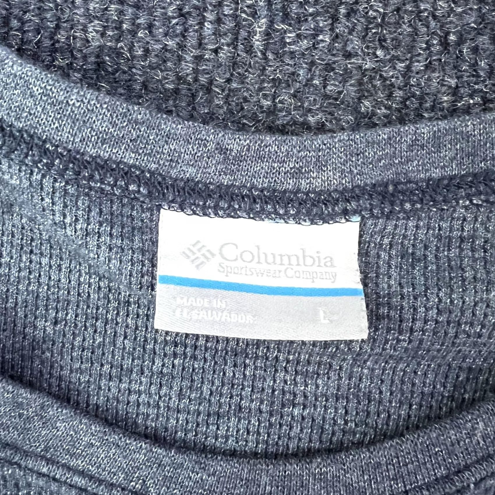 Vintage Columbia Sweatshirt Mens Large Gray Waffle Knit Pullover Graphic Outdoor Hiking Size US L / EU 52-54 / 3 - 3 Thumbnail
