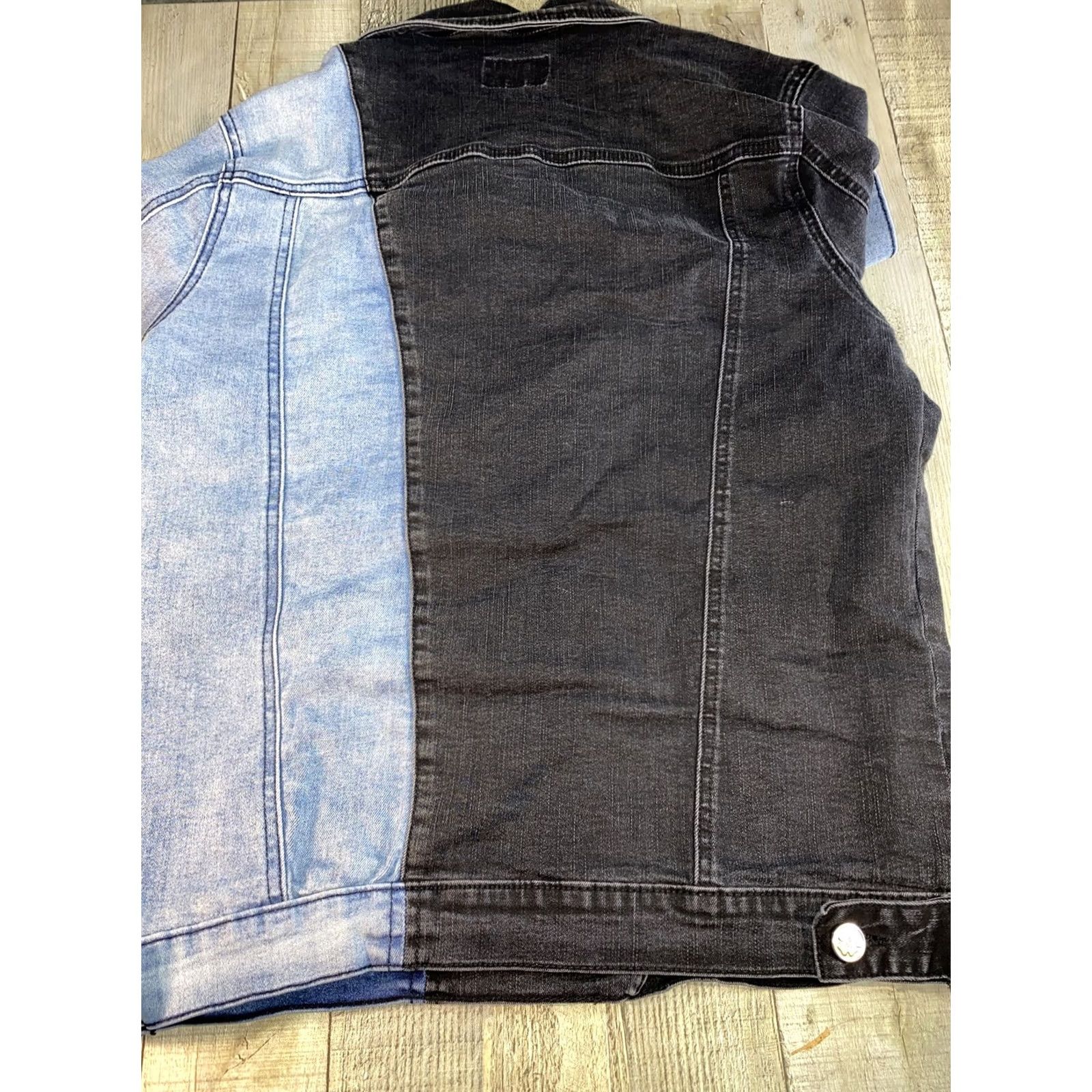 Vintage FILTHY WEALTH CLOTHING Women ORIGINAL SPLIT Denim Jacket XS Black Basic Jacket Denim Jacket Jacket Women XS Black Size XS / US 0-2 / IT 36-38 - 7 Thumbnail