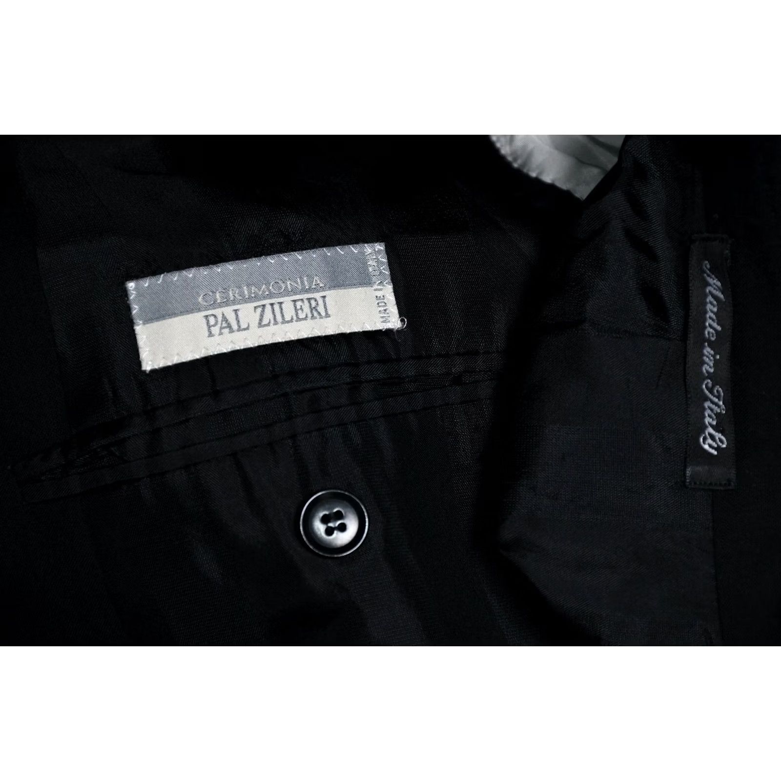 Pal Zileri PAL ZILIERI CEREMONIA REDA SUPER 100's Wool Long Jacket 52 Black Mens Blazer Vintage No Size 52R - 5 Thumbnail
