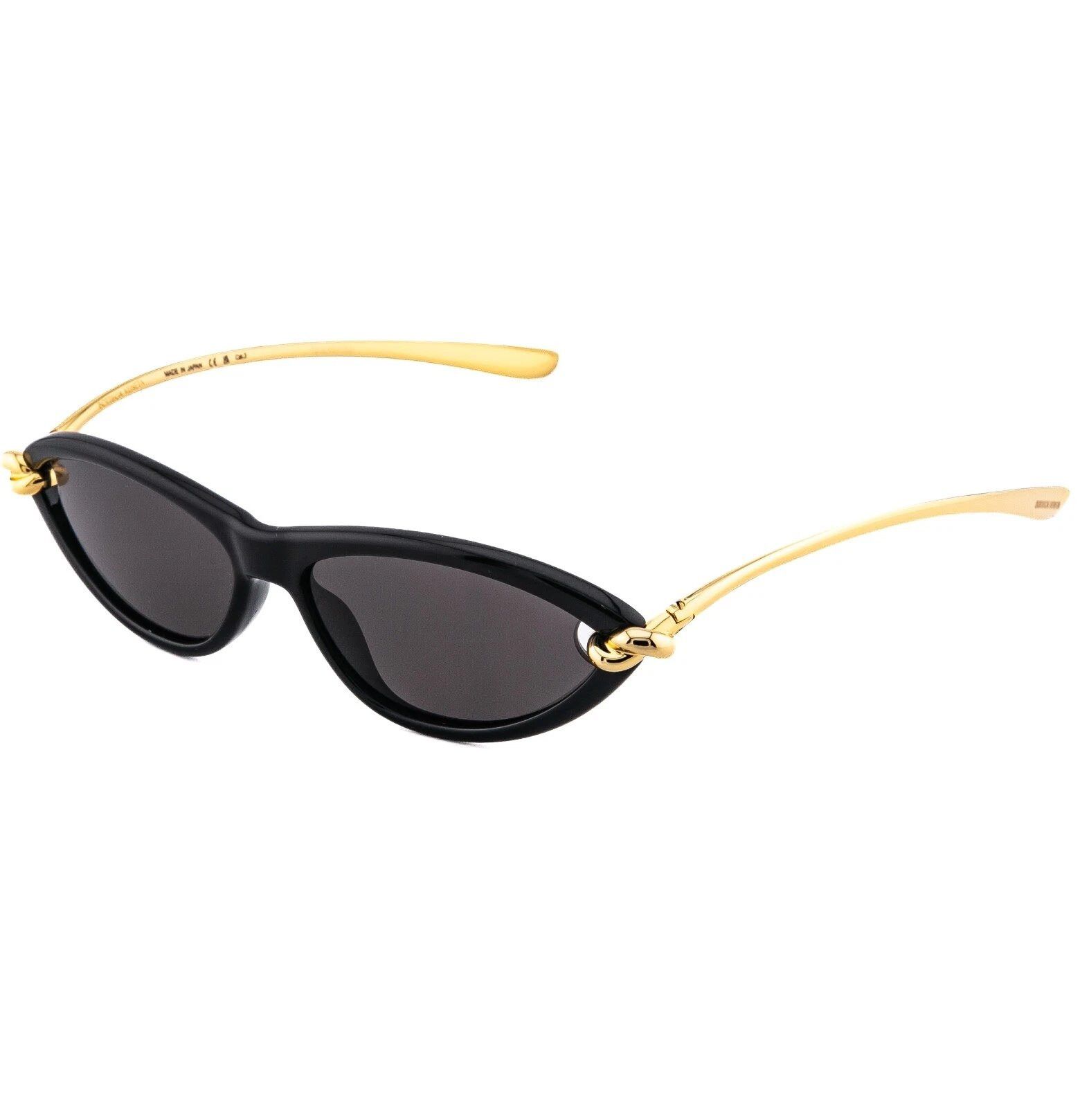Bottega Veneta BOTTEGA VENETA KNOT Cat BV1390S Gold Black Narrow 1390 001 Size ONE SIZE - 4 Thumbnail