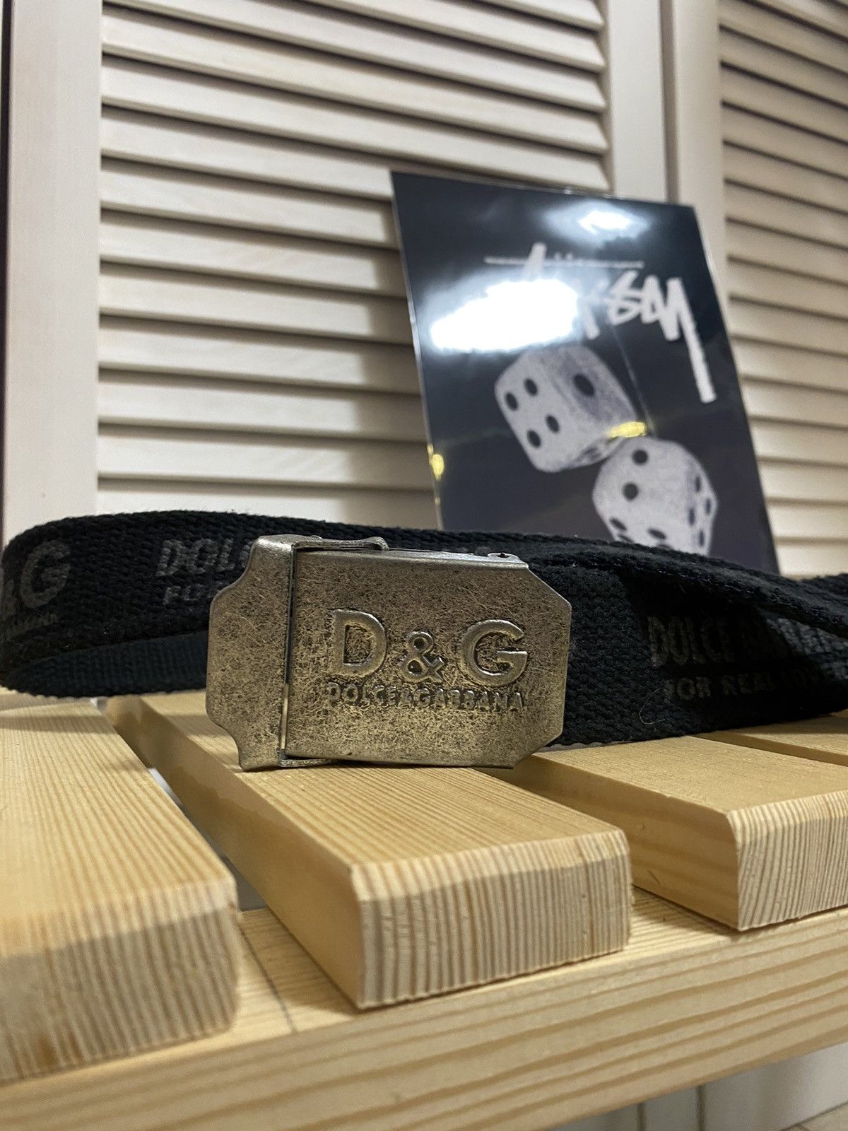 Japanese Brand Crazy Dolce Gabbana Cotton Belt Monogram Metal Y2K Size ONE SIZE - 6 Thumbnail
