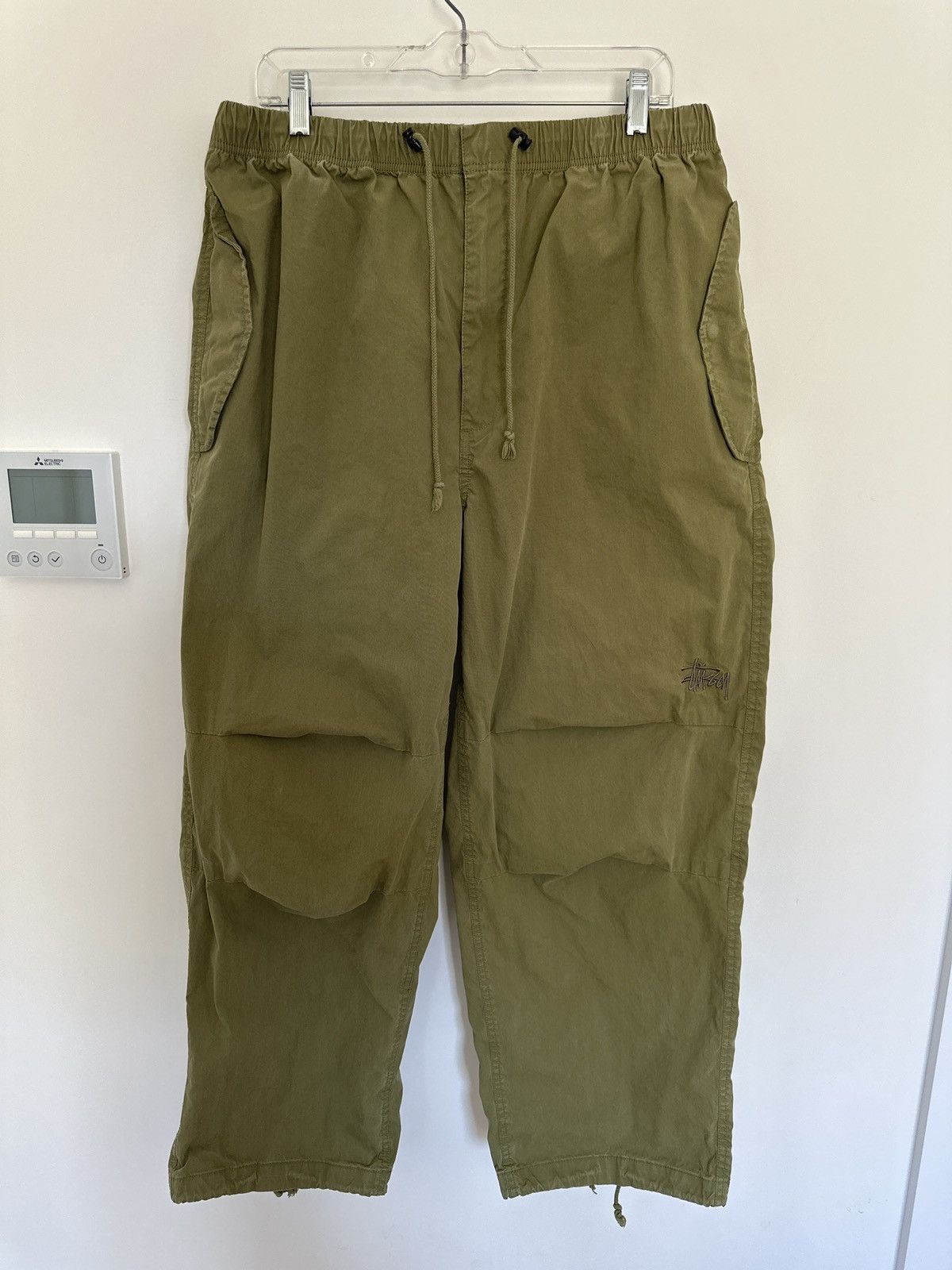 Stussy Stussy NYCO Over Trousers Olive Large | Grailed