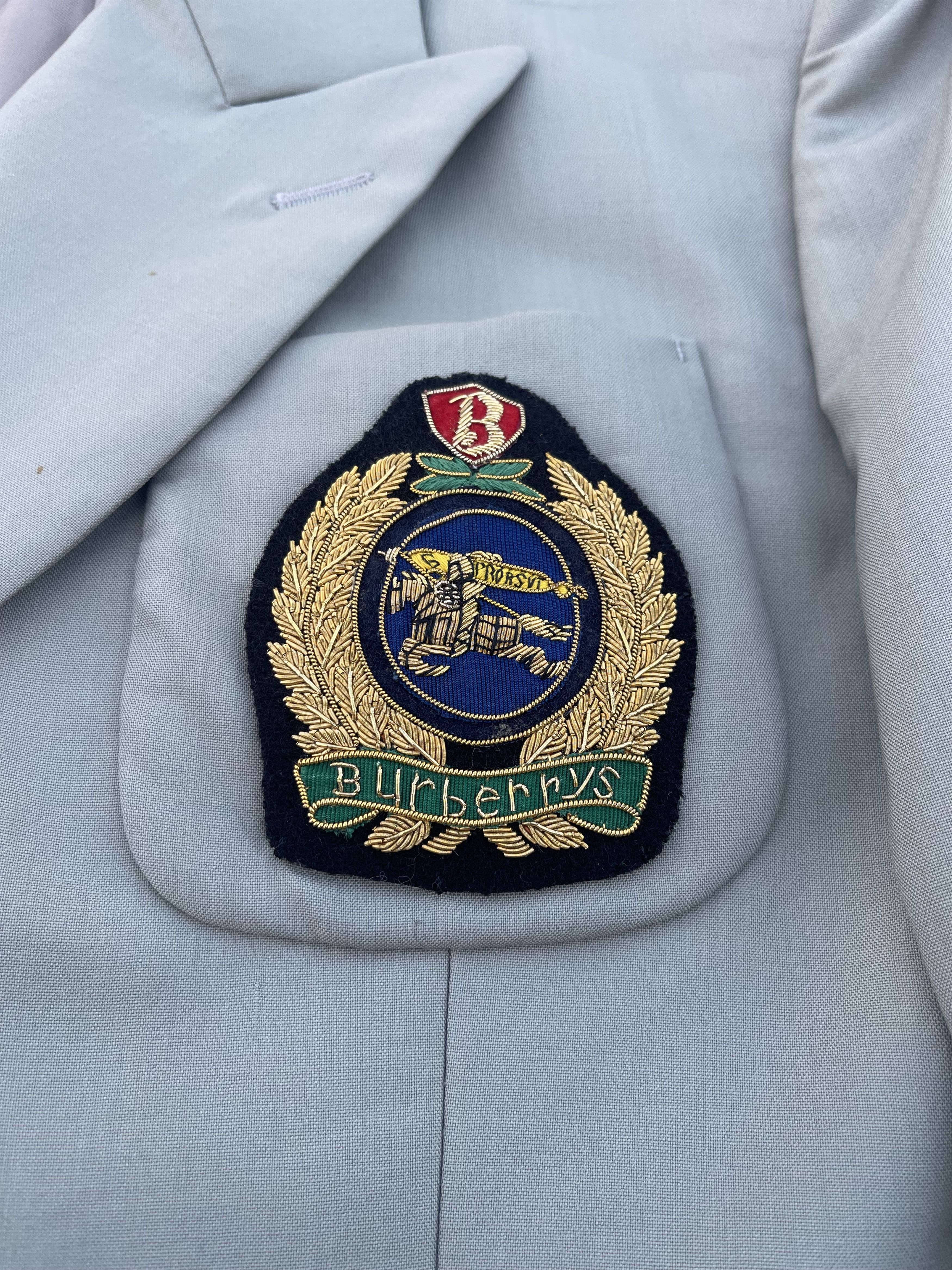 Burberry × Vintage Vtg Burberrys Blazer with Badge Size 34R - 6 Thumbnail
