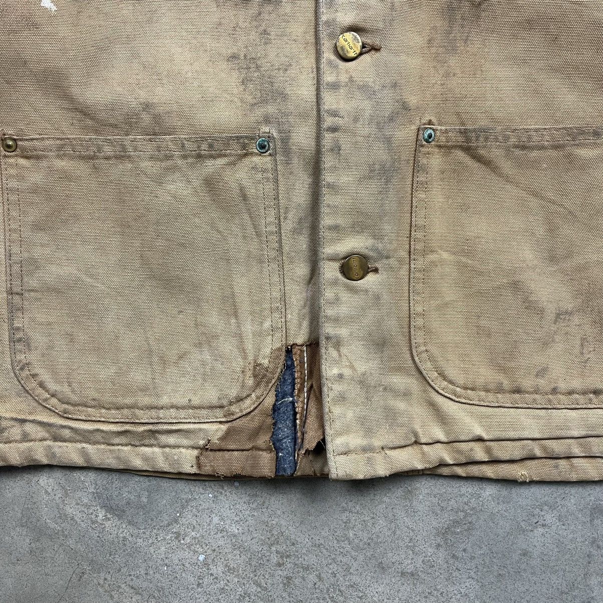 Carhartt 1990s carhartt chore jacket heavily distressed Size US XL / EU 56 / 4 - 12 Thumbnail