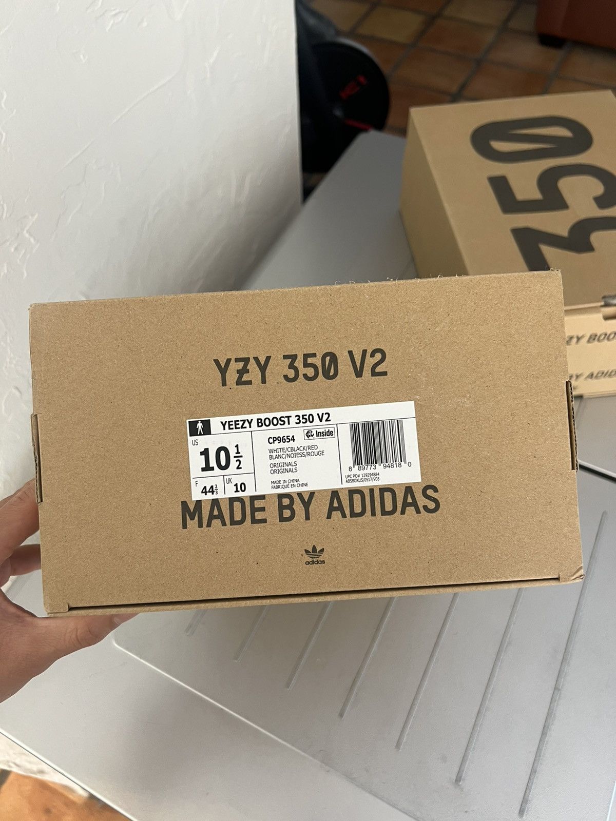 Adidas DS Yeezy Boost 350 V2 Zebra CP9654 - Size 10.5 Size US 10.5 / EU 43-44 - 7 Thumbnail