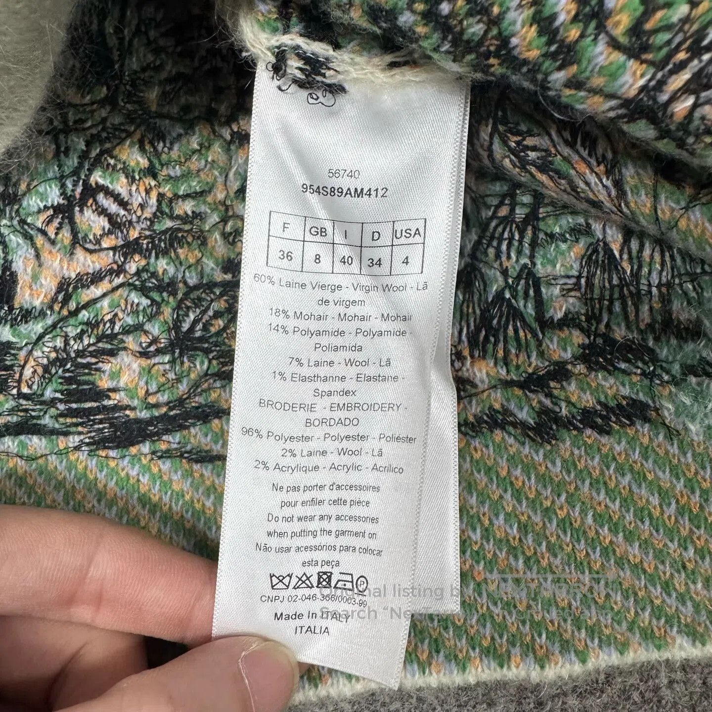 Dior Dior Tropical plant coconut-themed jacquard round-neck kni Size S / US 4 / IT 40 - 7 Thumbnail