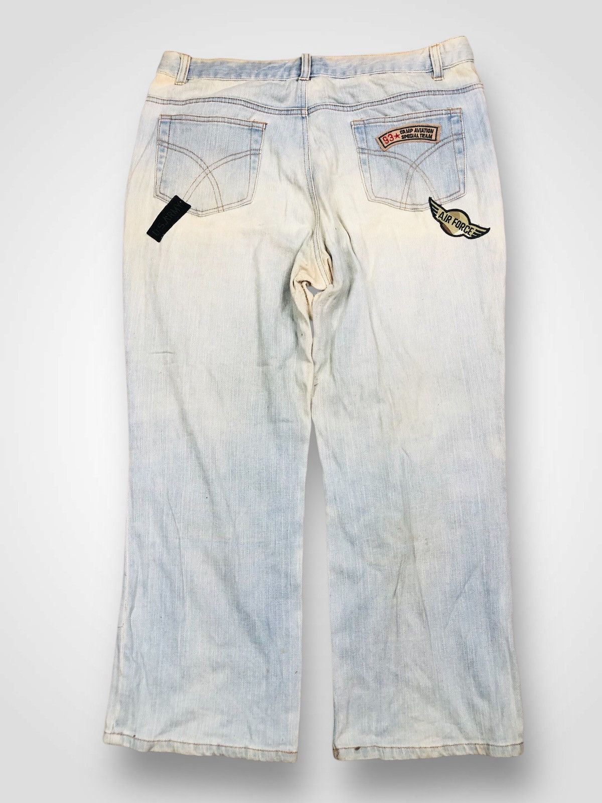 Other HUCOM Vintage Y2K Military Patchwork Jeans (37) Size 35" - 2 Thumbnail