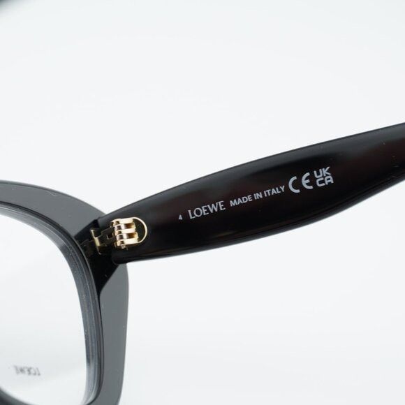 Loewe Loewe LW50067F 001 Eyeglasses Shiny Black 52mm Cat Eye Frame Size ONE SIZE - 7 Thumbnail