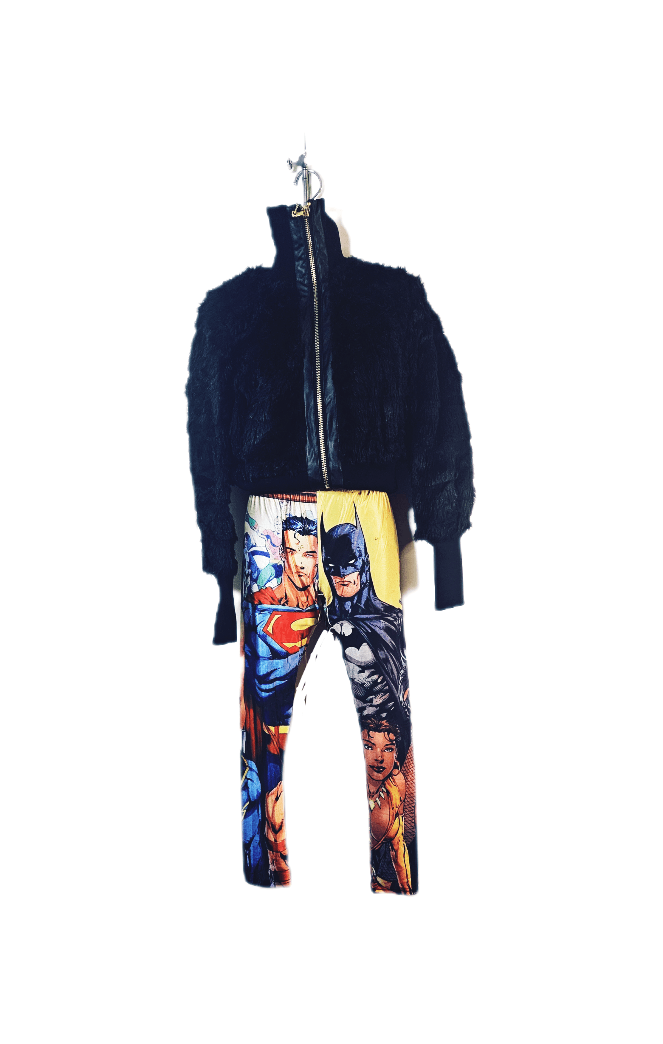 Other VINTAGE (OLDSCHOOL) SUPERHEROS LEGGINGS Size 28" / US 6 / IT 42 - 5 Thumbnail